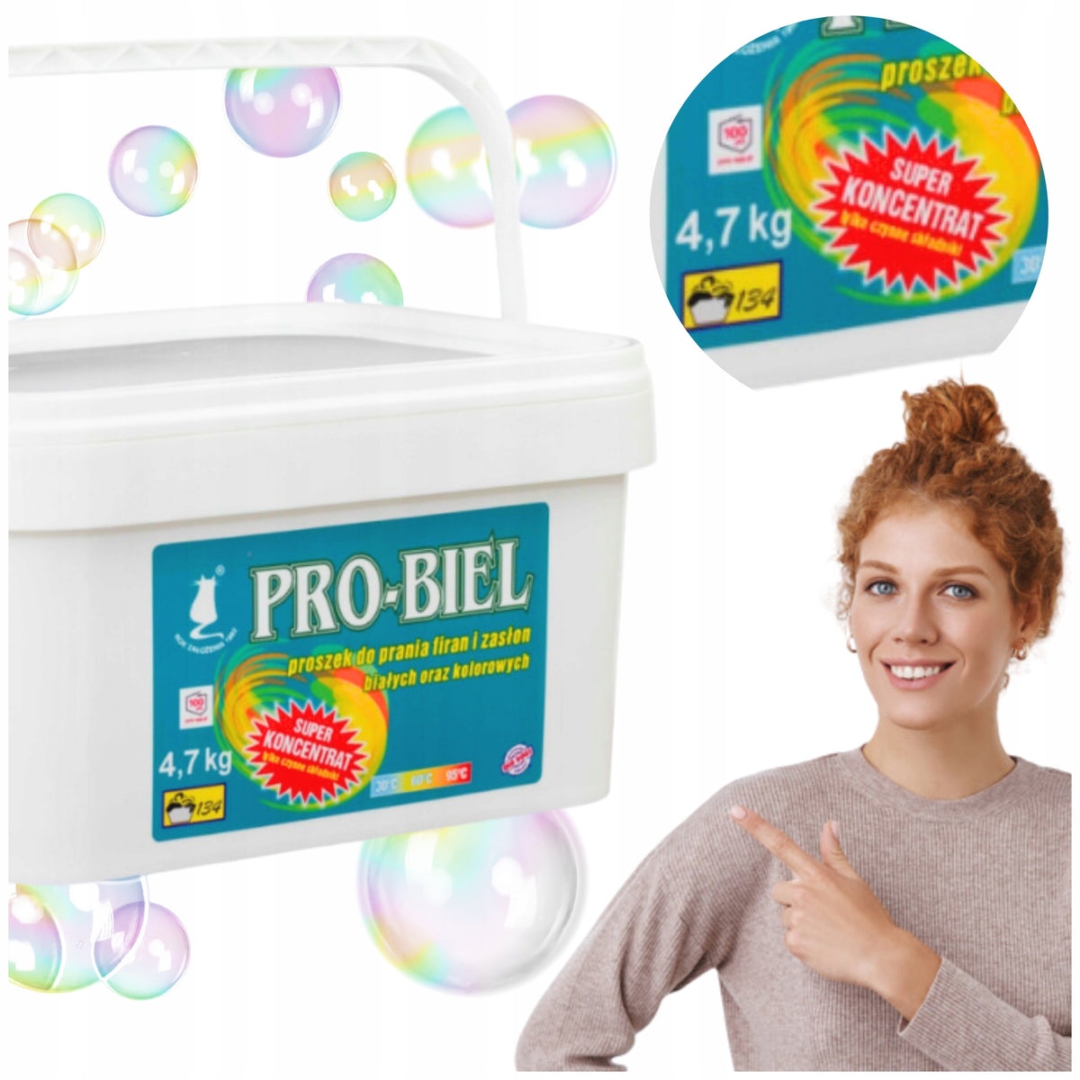 WASHING POWDER CURTAINS AND CURTAINS RADZIEMSKA PRO-BIEL 4,7 KG Polish PRODUCT Packaging status original