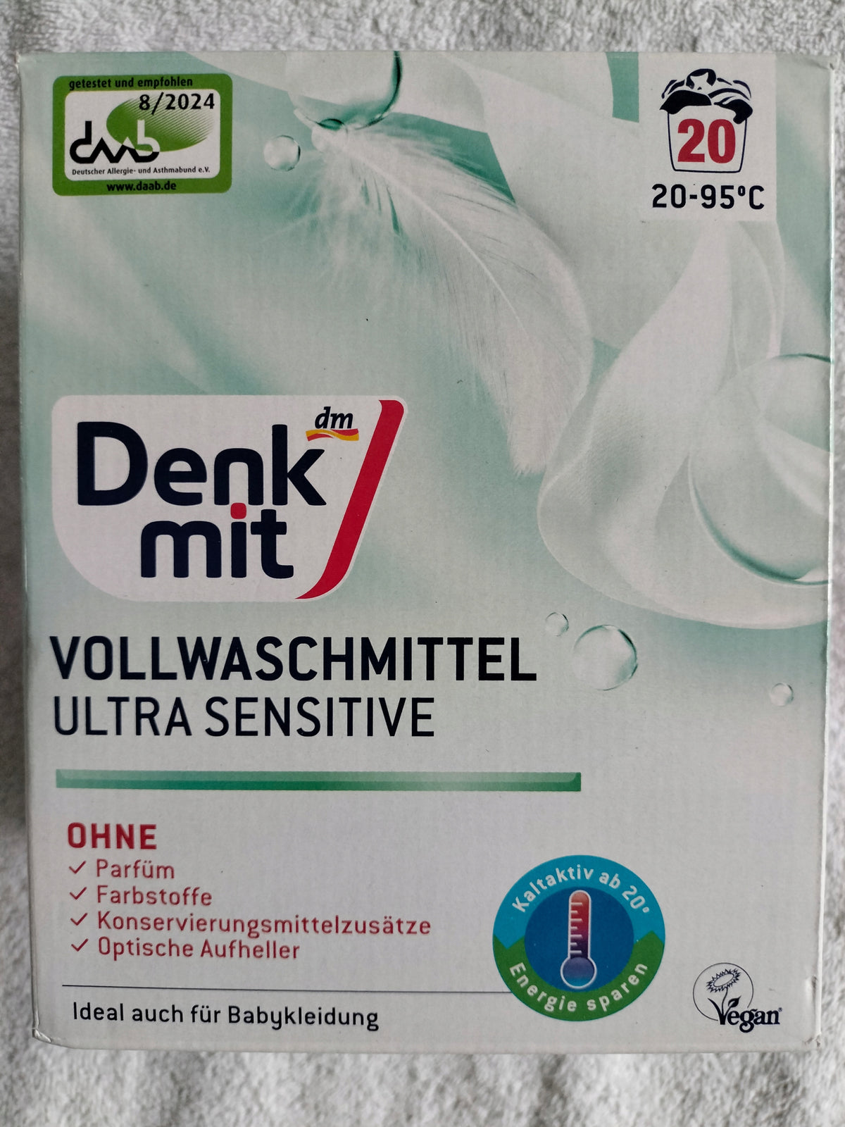 WASHING POWDER DENKMIT ULTRA SENSITIVE 20WASH 1,35KG FROM GERMANY