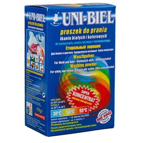 WASHING POWDER FOR COLOUR AND WHITE UNIVERSAL UNI-BIEL 420 g RADZIEMSKA