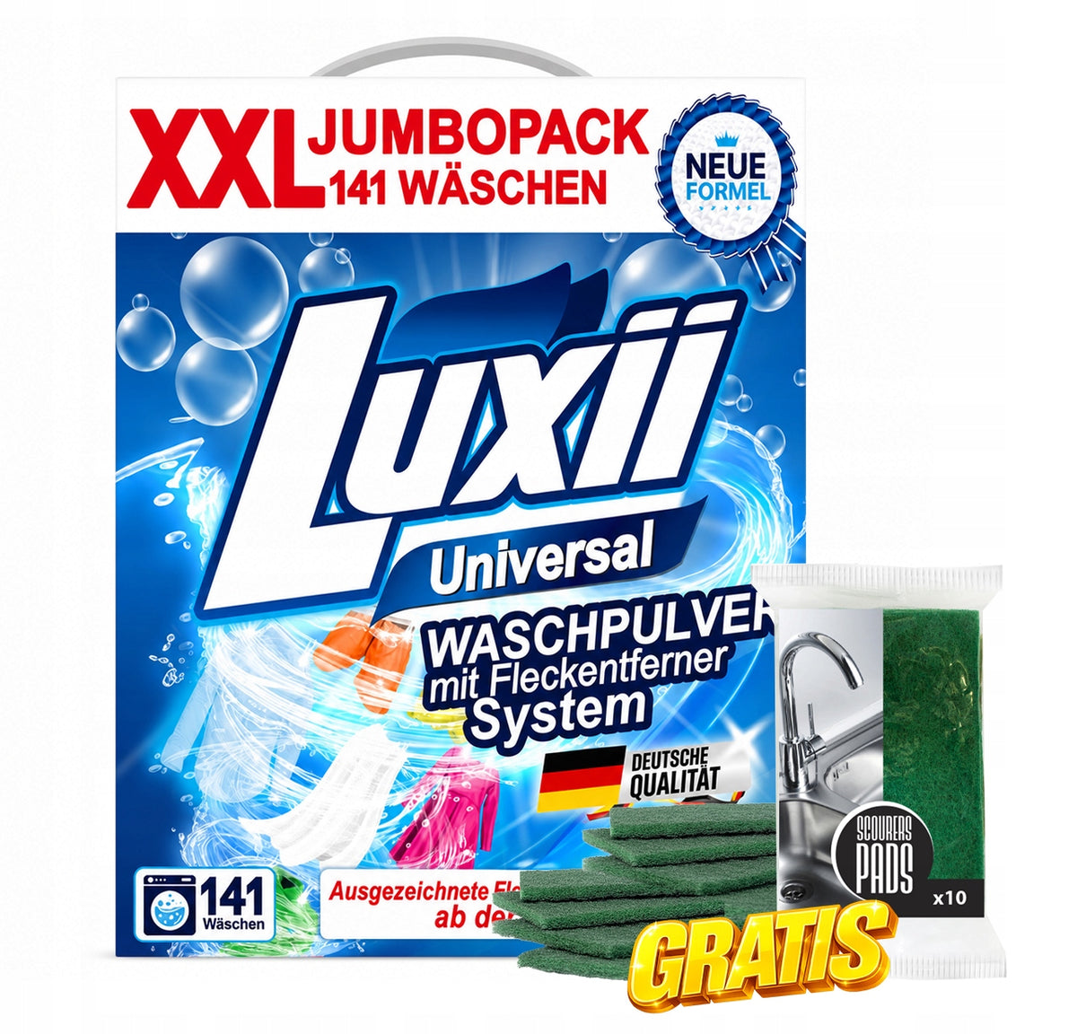 WASHING POWDER LUXII 10,065KG UNIVERSAL SUPER QUALITY PACK XXL + FREEBIE