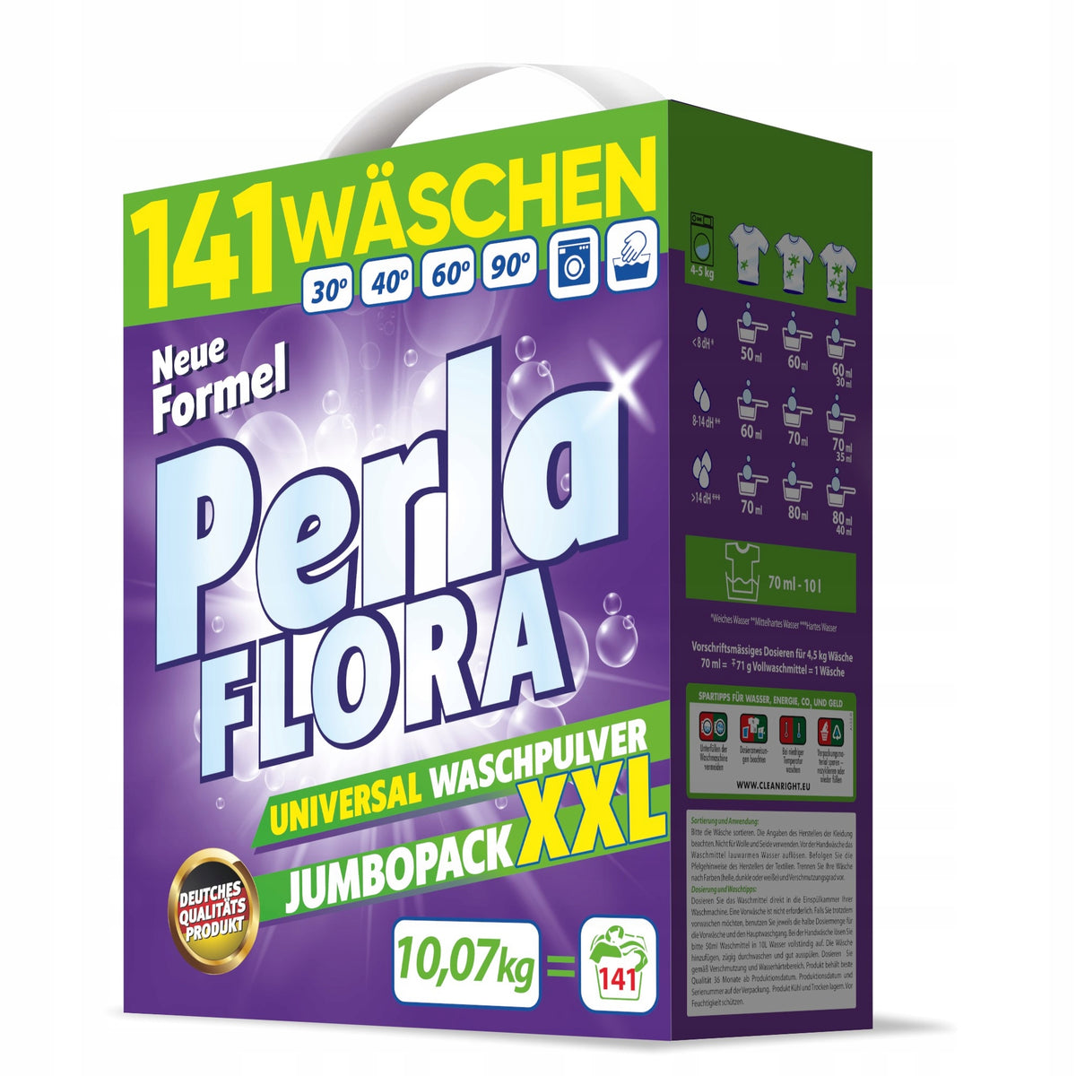 WASHING POWDER PERLA FLORA 10,07KG UNIVERSAL PERLA FLORA + FREEBIE Brand Fresh