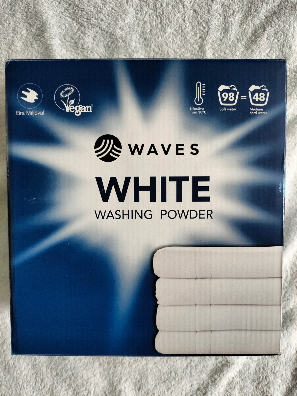 WASHING POWDER WAVES WHITE WASHING POWDER 98WASH 3KG FROM DENMARK