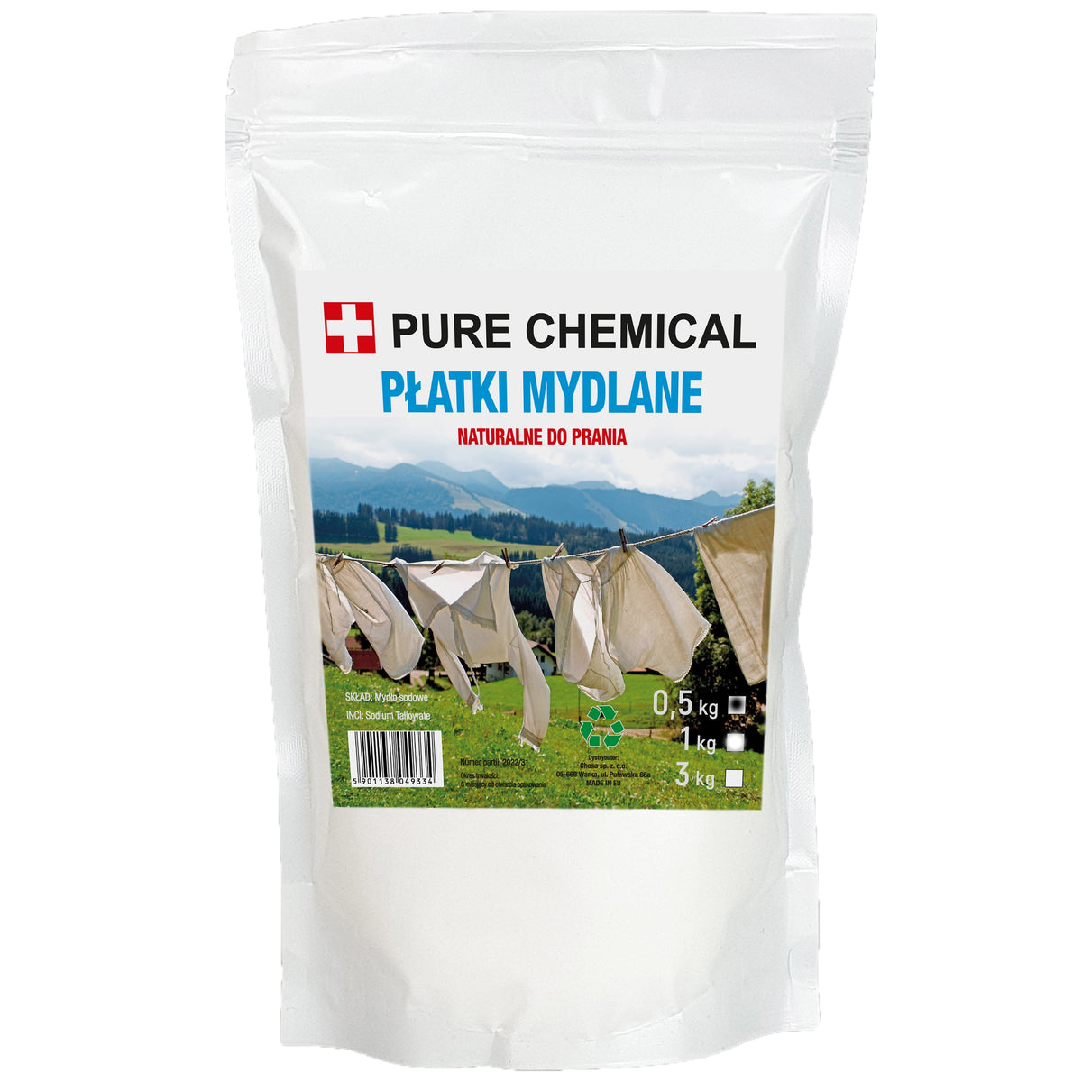 WASHING SOAP FLAKES 0,5KG SOAP POWDER NATURAL ORGANIC