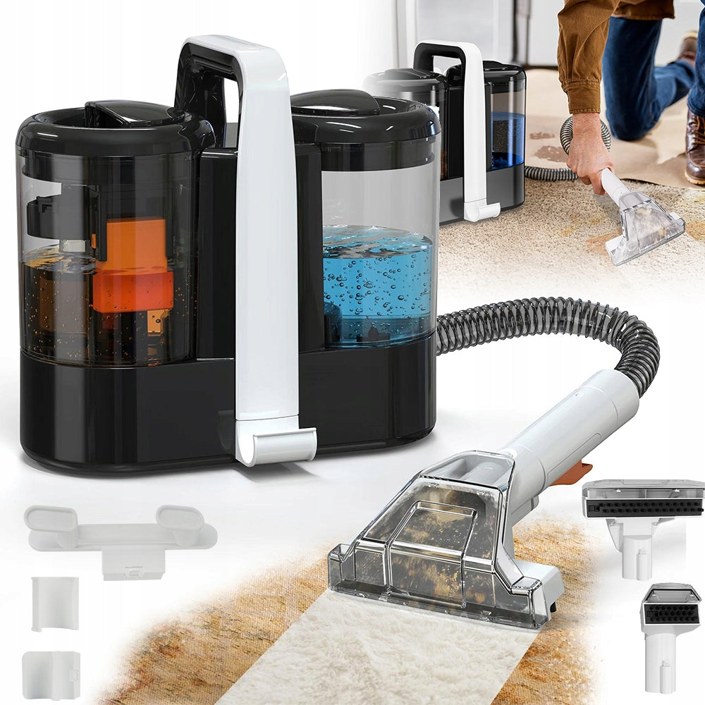WASHING VACUUM CLEANER 600W 15KPA SUCTION POWER FOR MATTRESS COUCHES 1.5L+800ML