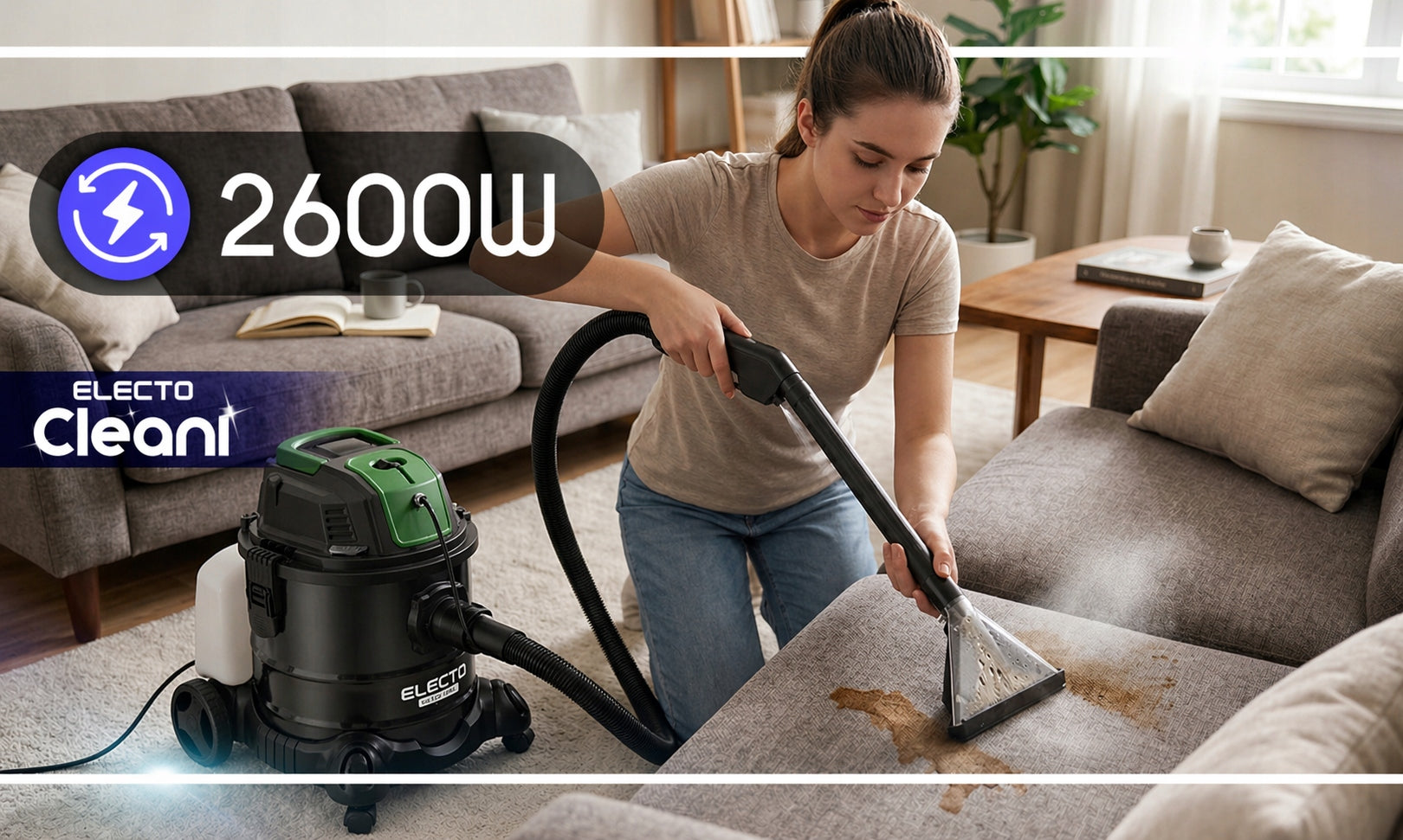 WASHING VACUUM CLEANER POWERFUL 2600W NARROW SUCTION CUP FOR WASHING CARPET UPHOLSTERY 3in1 Manufacturer code CARPET EXPERT