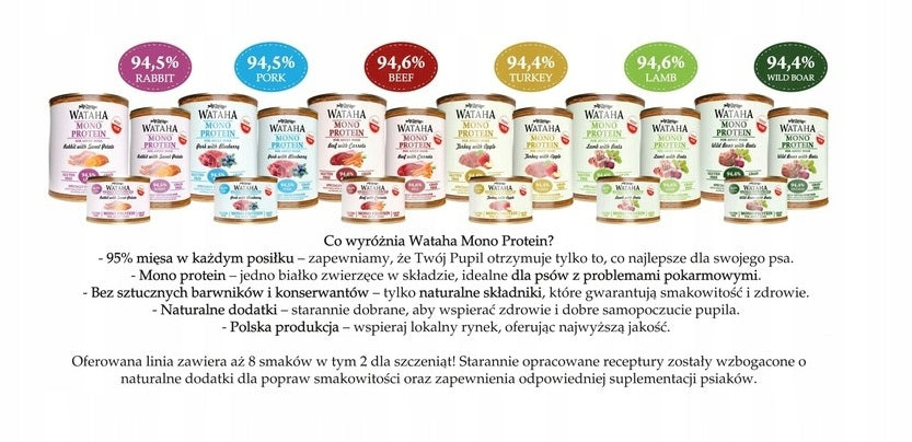 WATAHA 185G MONO CAN FOR DOG BEEF WITH CARROTS Packaging status original