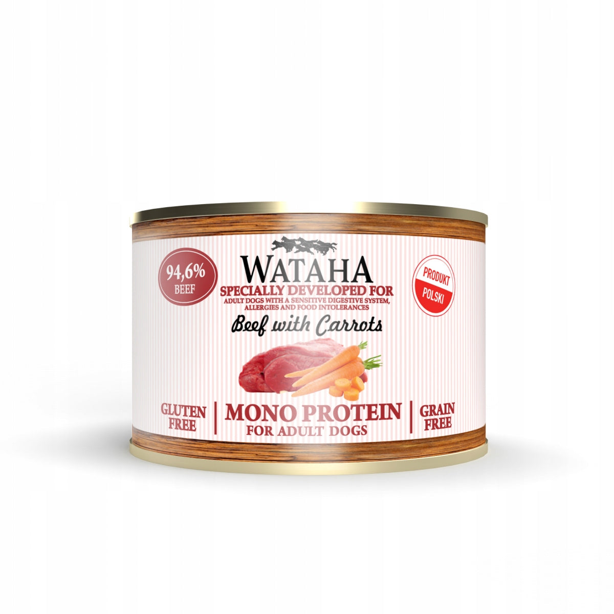 WATAHA 185G MONO CAN FOR DOG BEEF WITH CARROTS