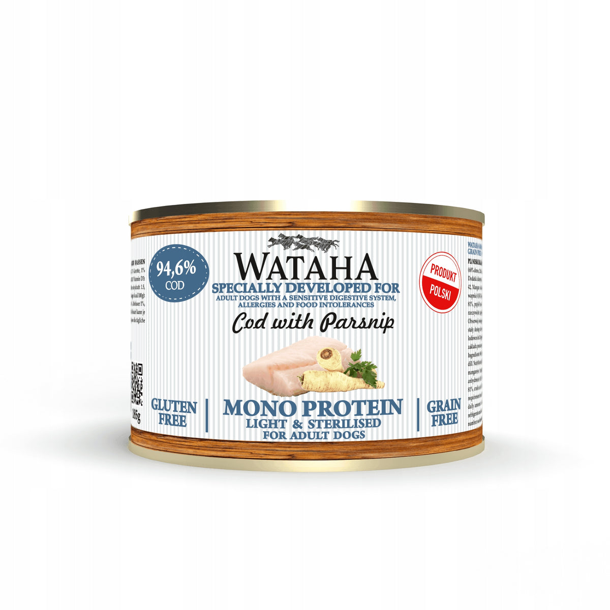 WATAHA ADULT LIGHT MONOPROTEIN cod food with parsnip 185g for dog