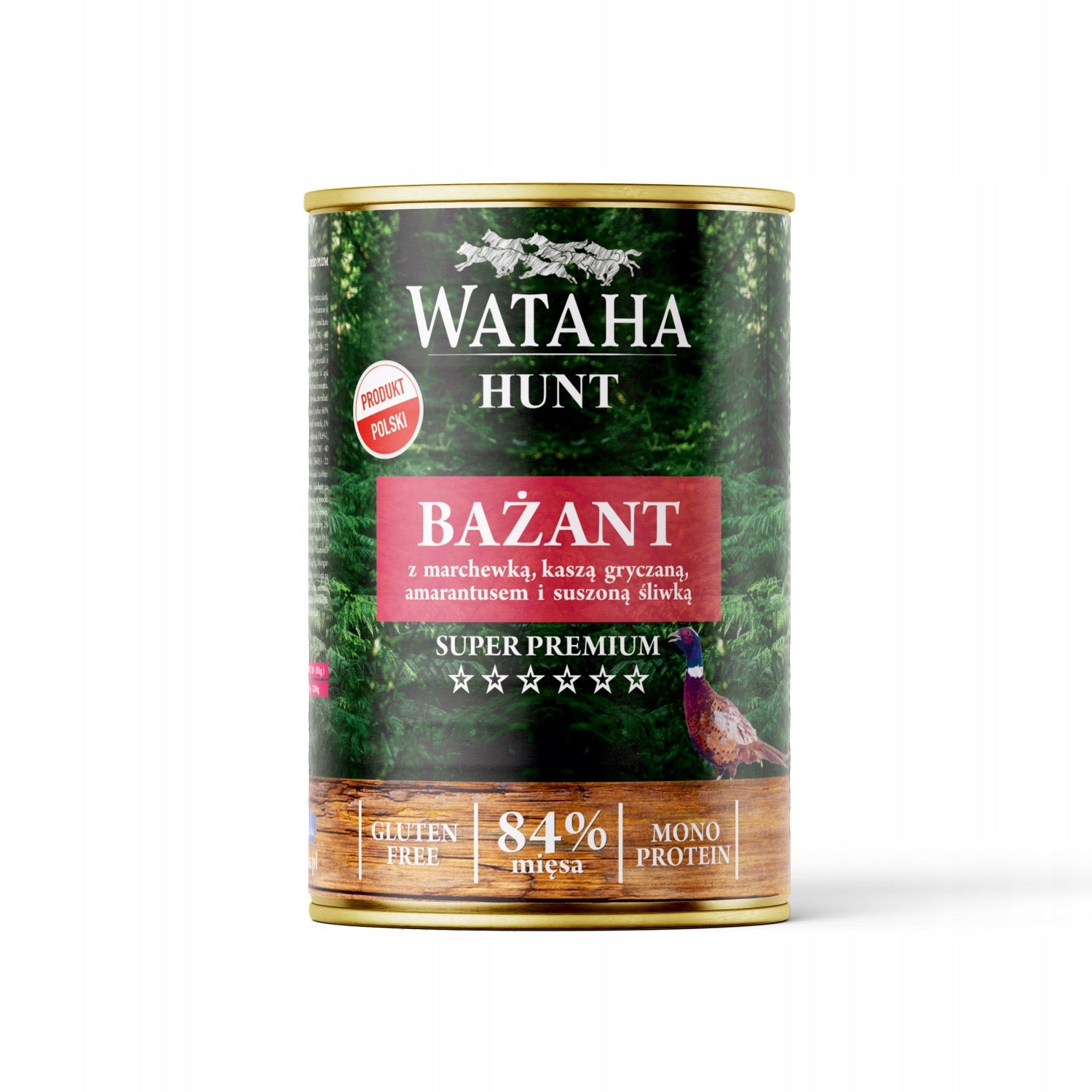 WATAHA HUNT MONOPROTEIN DOG FOOD PHEASANT WITH CARROTS AND PLUM 400G