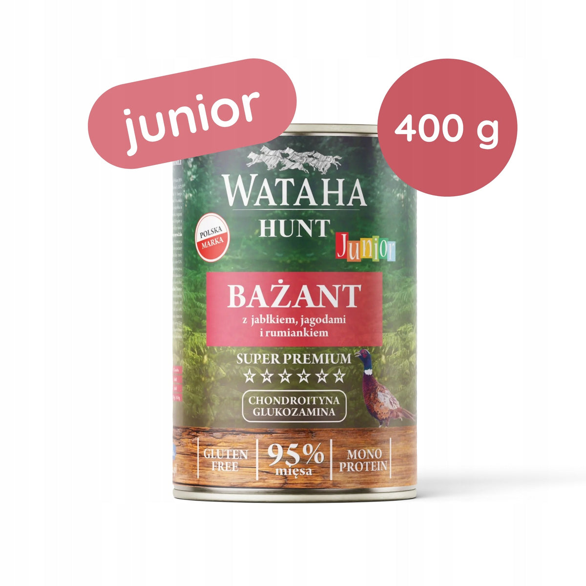 WATAHA Hunt Junior pheasant with apple, berries and chamomile 400g Packaging status original
