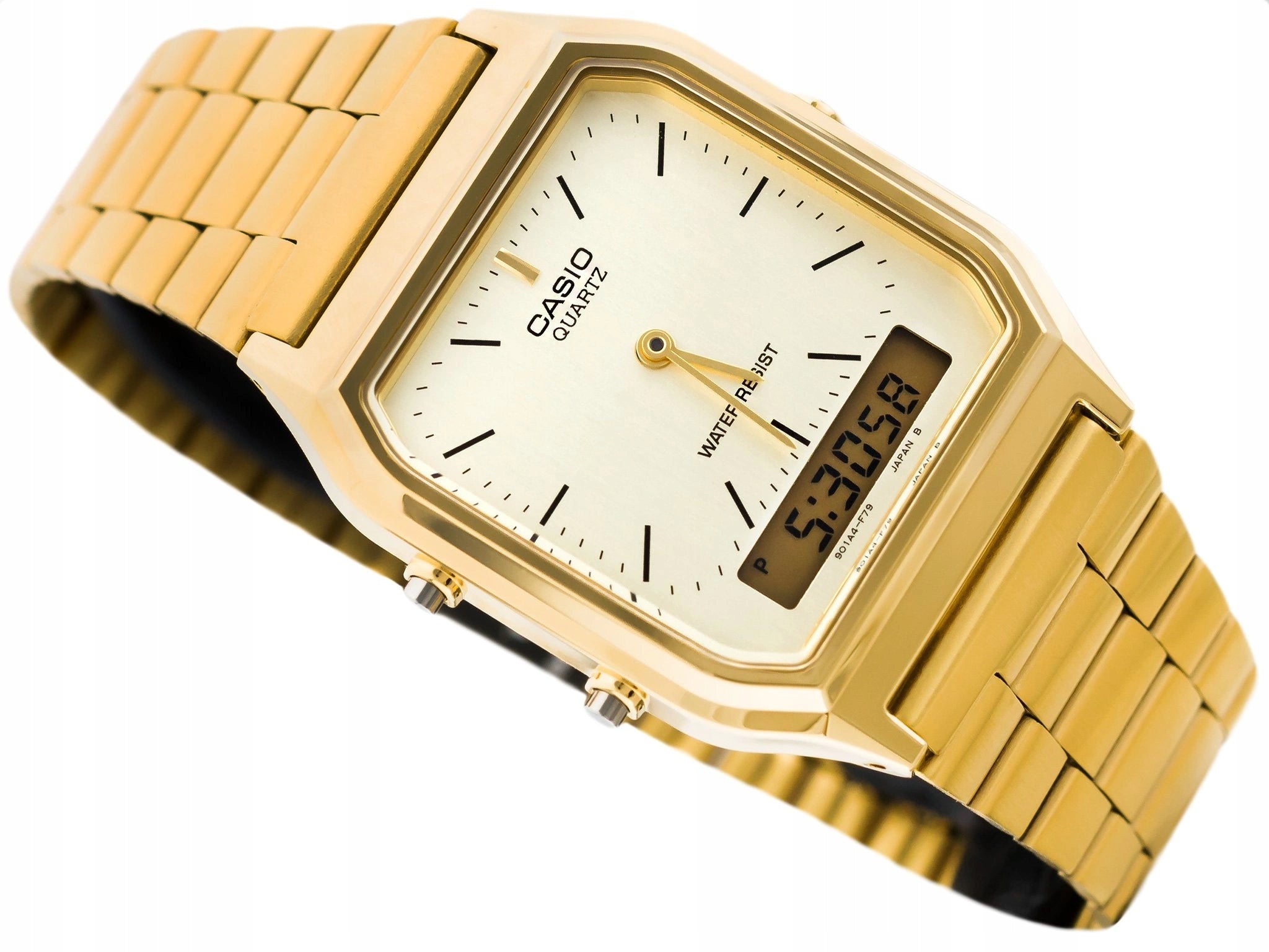 WATCH CASIO AQ-230GA-9DMQYES RETRO VINTAGE GOLD Batteries included yes