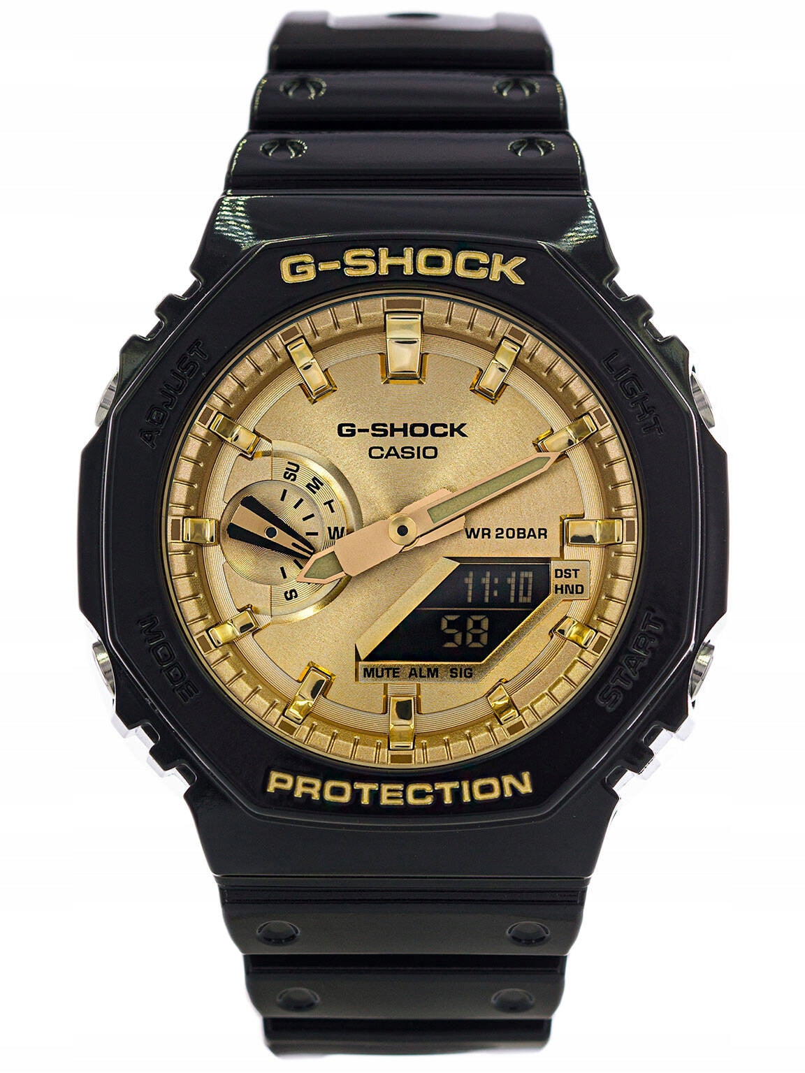 WATCH CASIO GA-2100GB-1AER G-SHOCK BLACK STOPWATCH 200M Brand CASIO