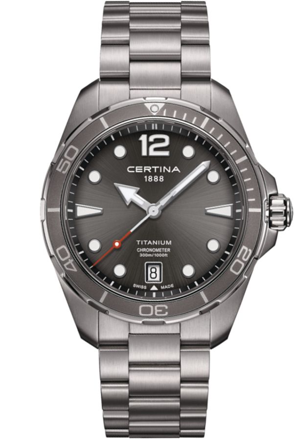 WATCH CERTINA DS ACTION TITANIUM CHRONOMETER PREMIUM DIVER 30ATM LUMINOVA Packaging status original