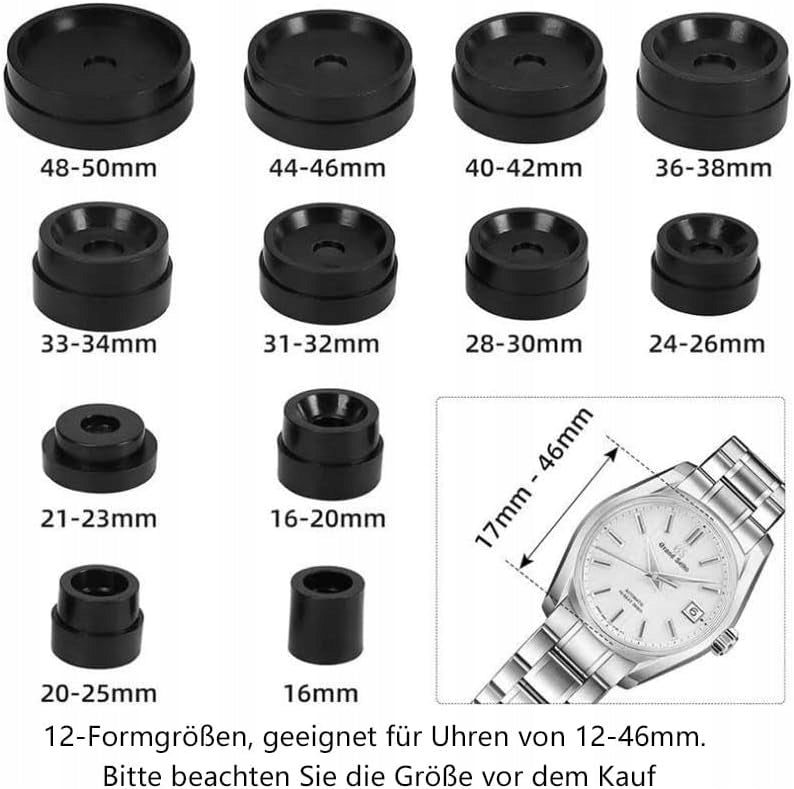 WATCH PRESS FOR WATCHES PRESSURE PLATES SET 24-46mm EAN (GTIN) 8445623741787