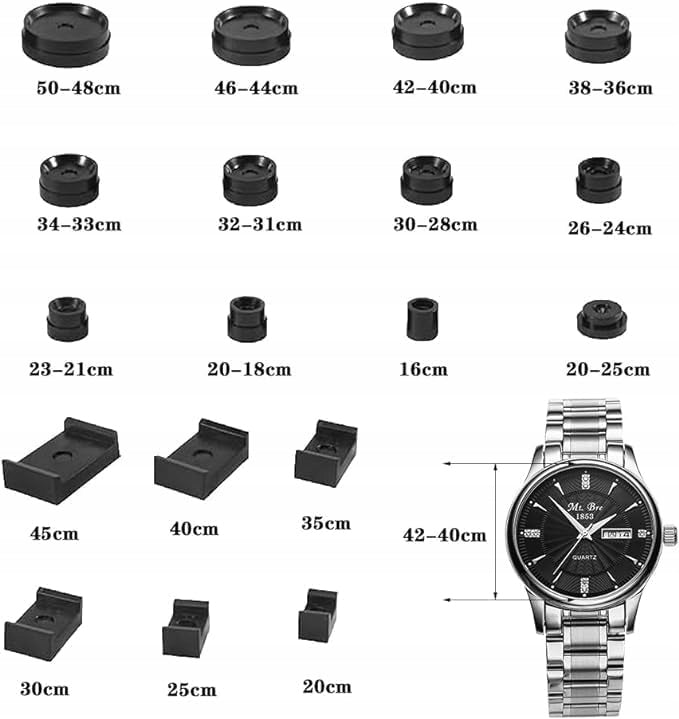 WATCH PRESS FOR WATCHES SET + PRESSURE PLATES 20-46mm Brand no brand