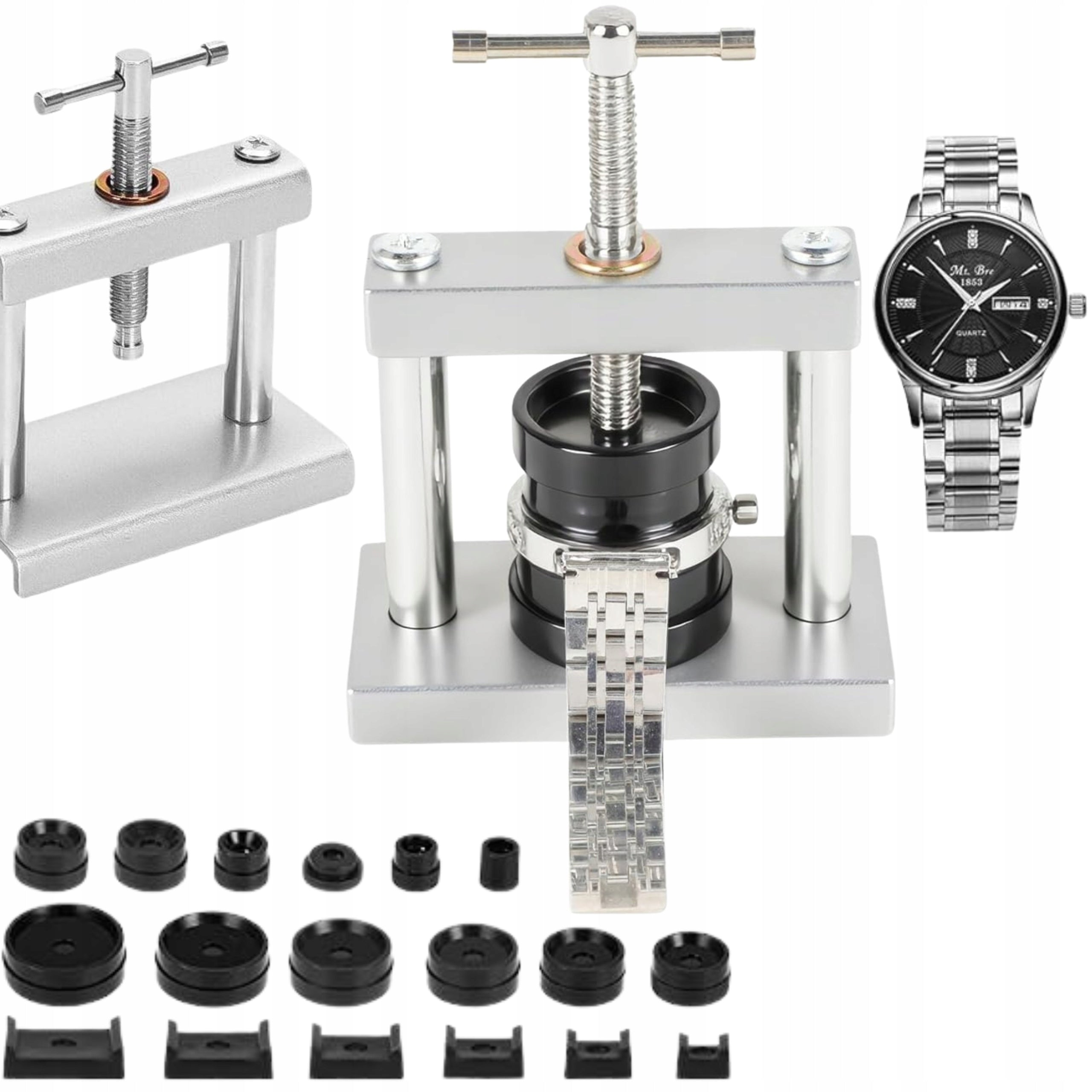 WATCH PRESS FOR WATCHES SET + PRESSURE PLATES 20-46mm
