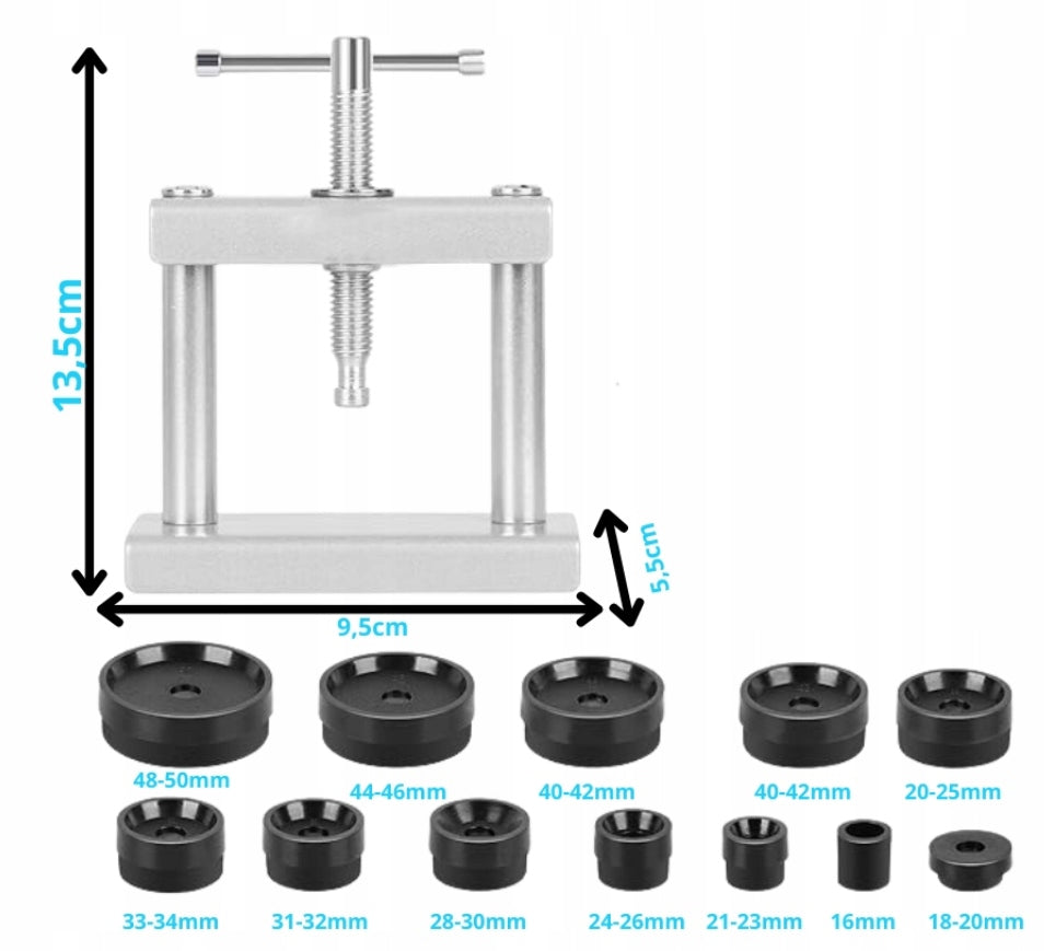 WATCH PRESS FOR WATCHES SET + PRESSURE PLATES 20-48mm EAN (GTIN) 4062449218947