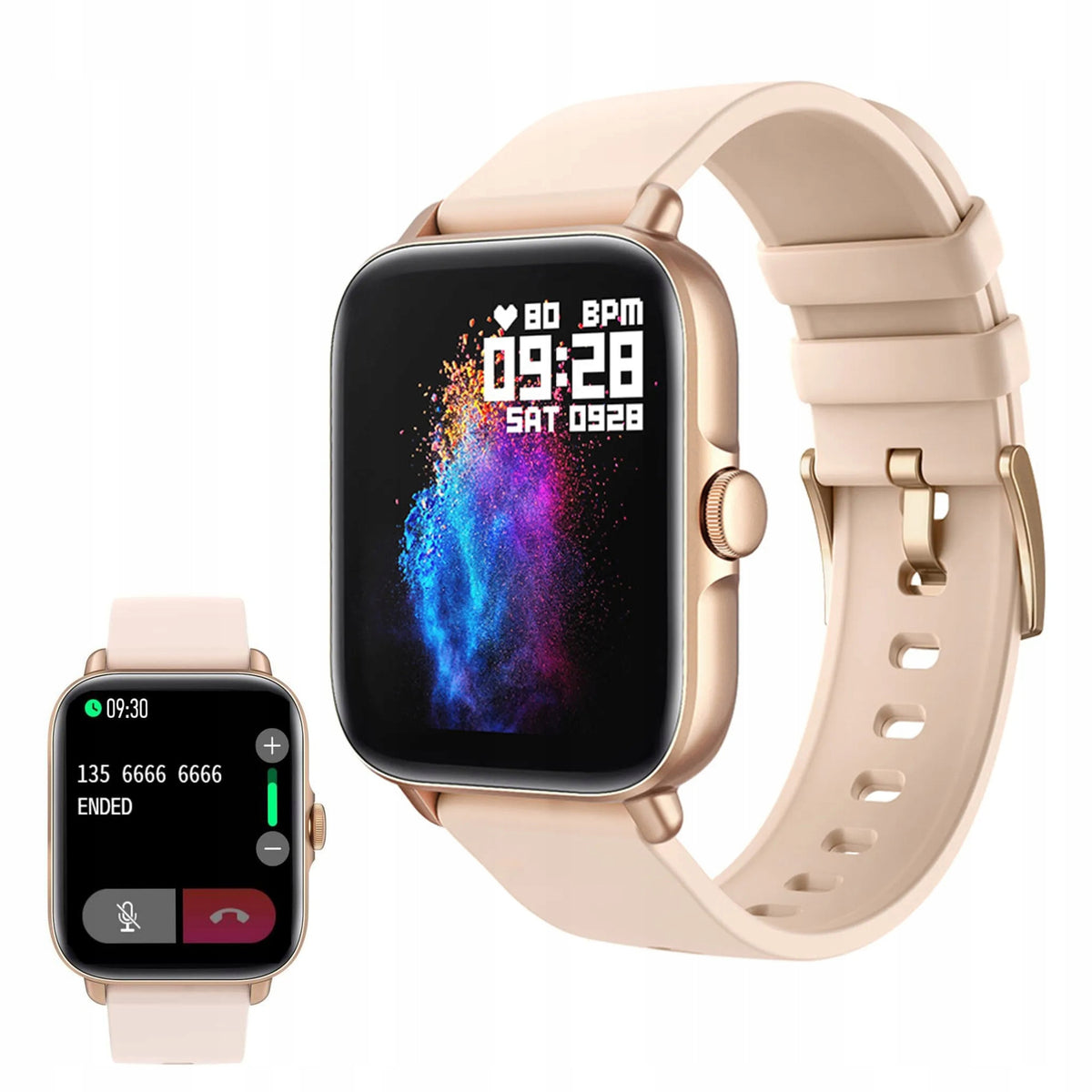 WATCH SMART WATCH PULSE CALL NOTIFICATIONS SMS GPS GIFT STRAP GOLD