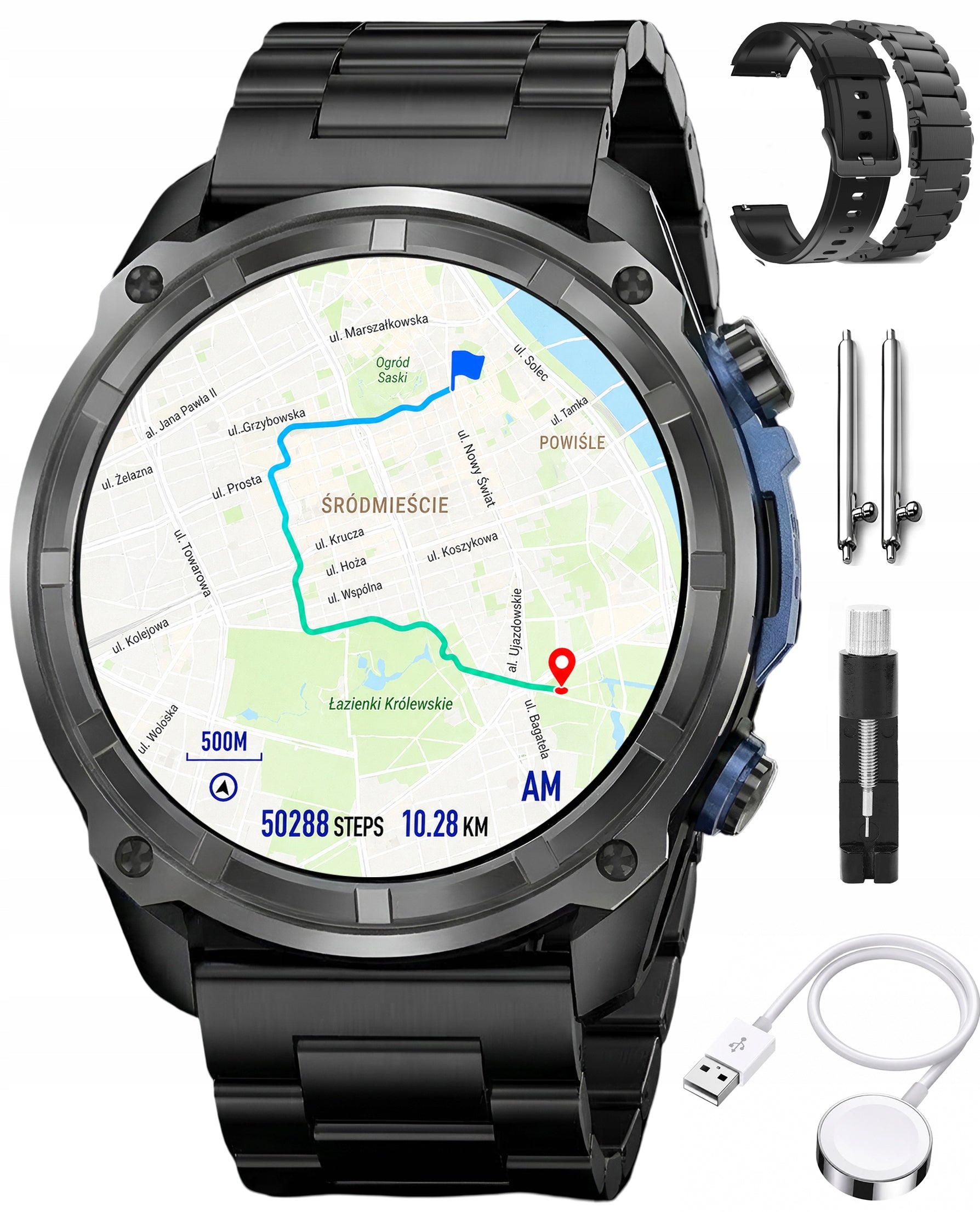 WATCH SMARTWATCH FLASHLIGHT GPS NAVIGATION AMOLED MEMORY 4GB VIDEO PHOTOS