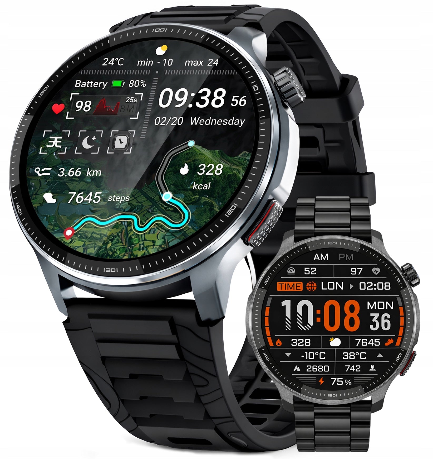 WATCH SMARTWATCH GPS MAP AMOLED VOICE RECORDER 4GB VIDEO PHOTOS APPS