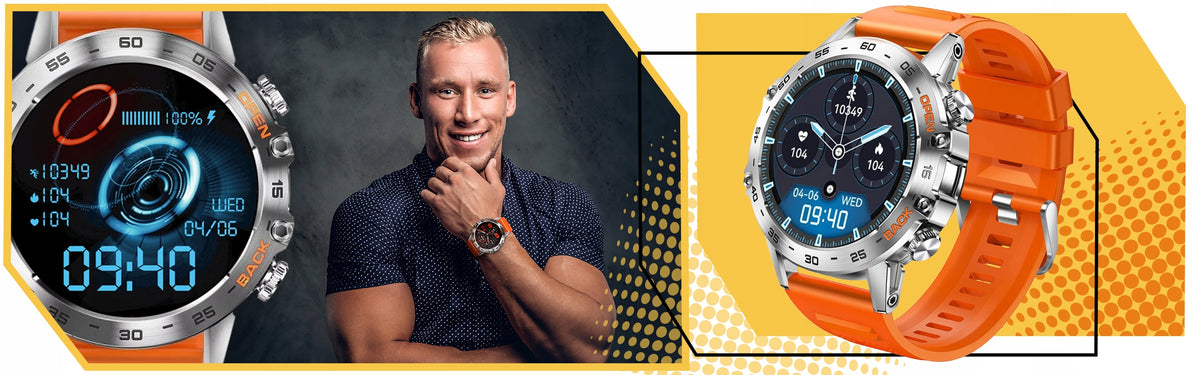 WATCH SMARTWATCH MEN'S CONVERSATIONS WOMEN'S POLISH MENU SPORT POMARAŃ EAN (GTIN) 5906700042003