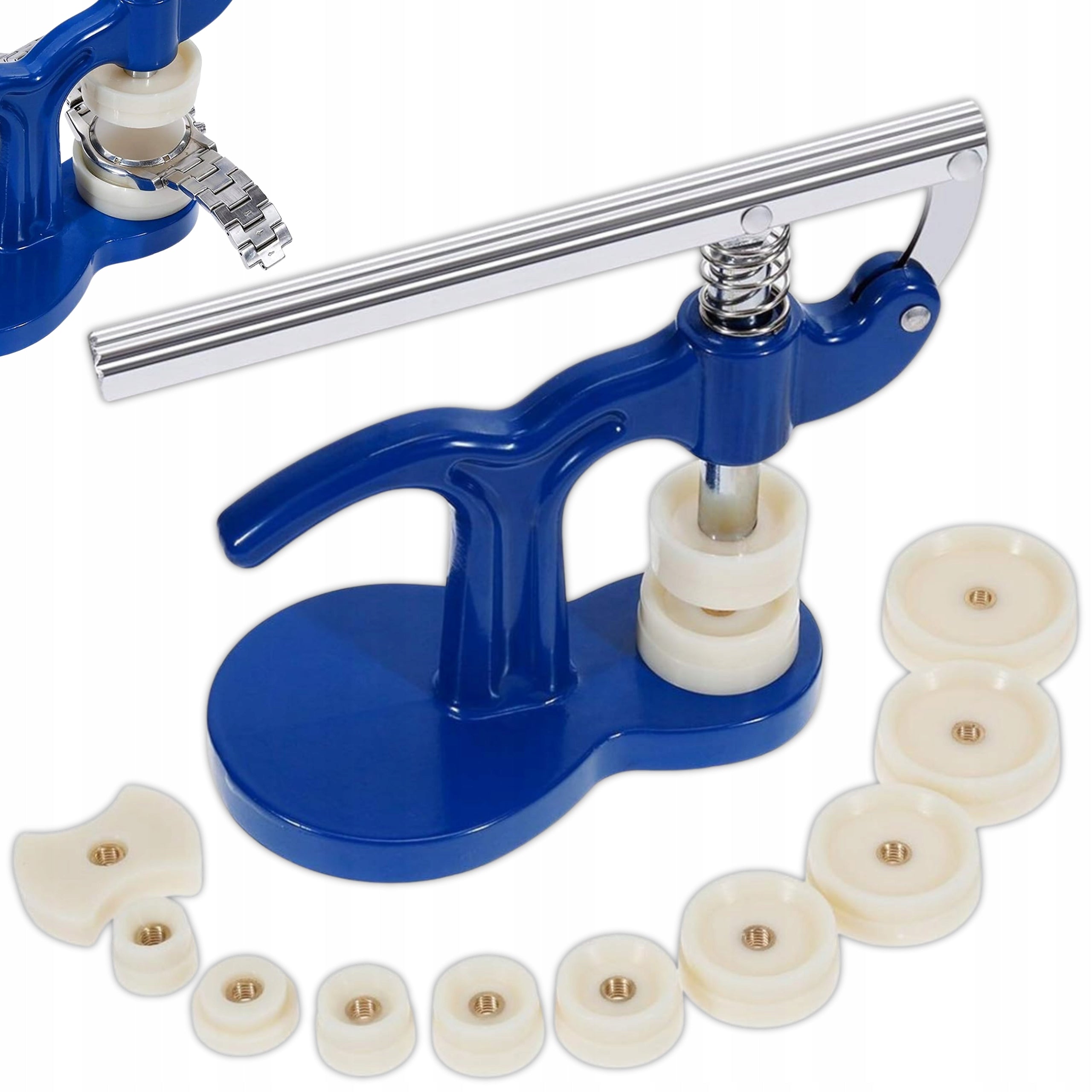 WATCHMAKING PRESS FOR WATCHES SET + PRESSURE PLATES 18-50mm