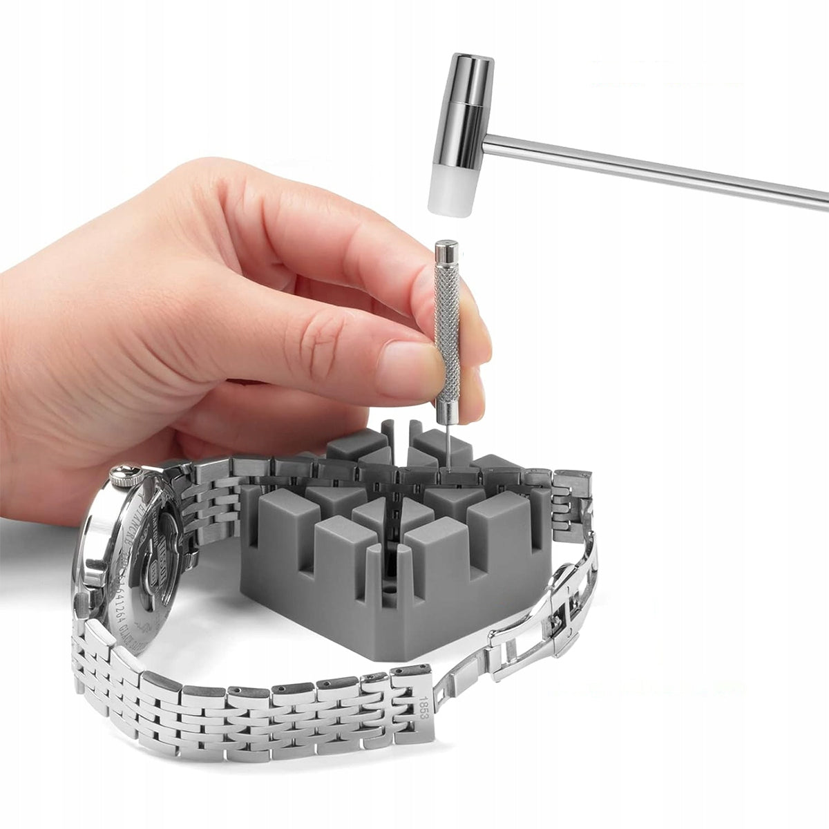 WATCHMAKING SET 128 ELEMENTS STRAP BRACELET SHORTENING TOOL Number of items in the set 128