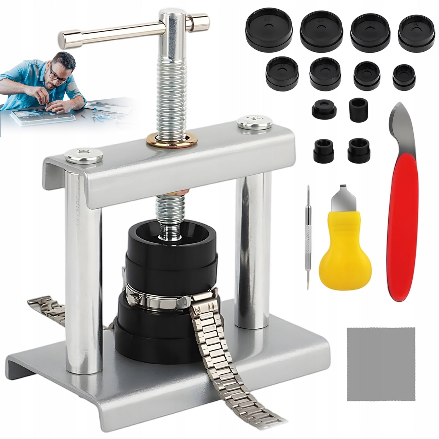 WATCHMAKING SET WATCH PRESS ACCESSORIES DIY FOR BATTERY REPLACEMENT