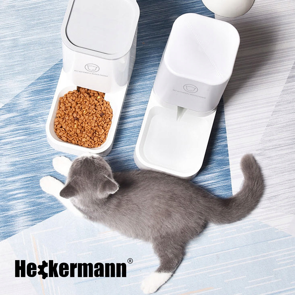 WATER AND FOOD FEEDER AUTOMATIC CAT AND DOG BOWL DRINKER DISPENSER Packaging status original