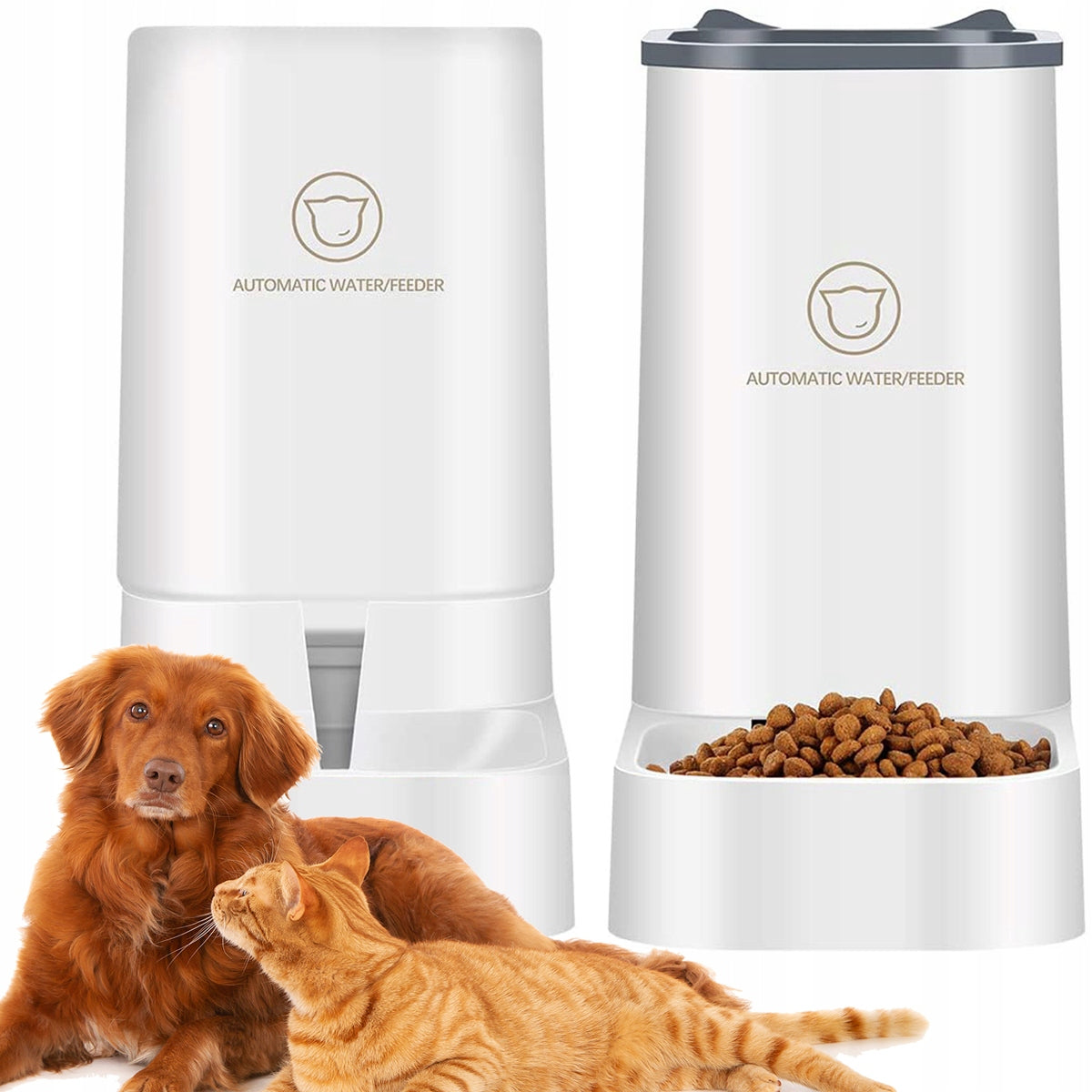 WATER AND FOOD FEEDER AUTOMATIC CAT AND DOG BOWL DRINKER DISPENSER