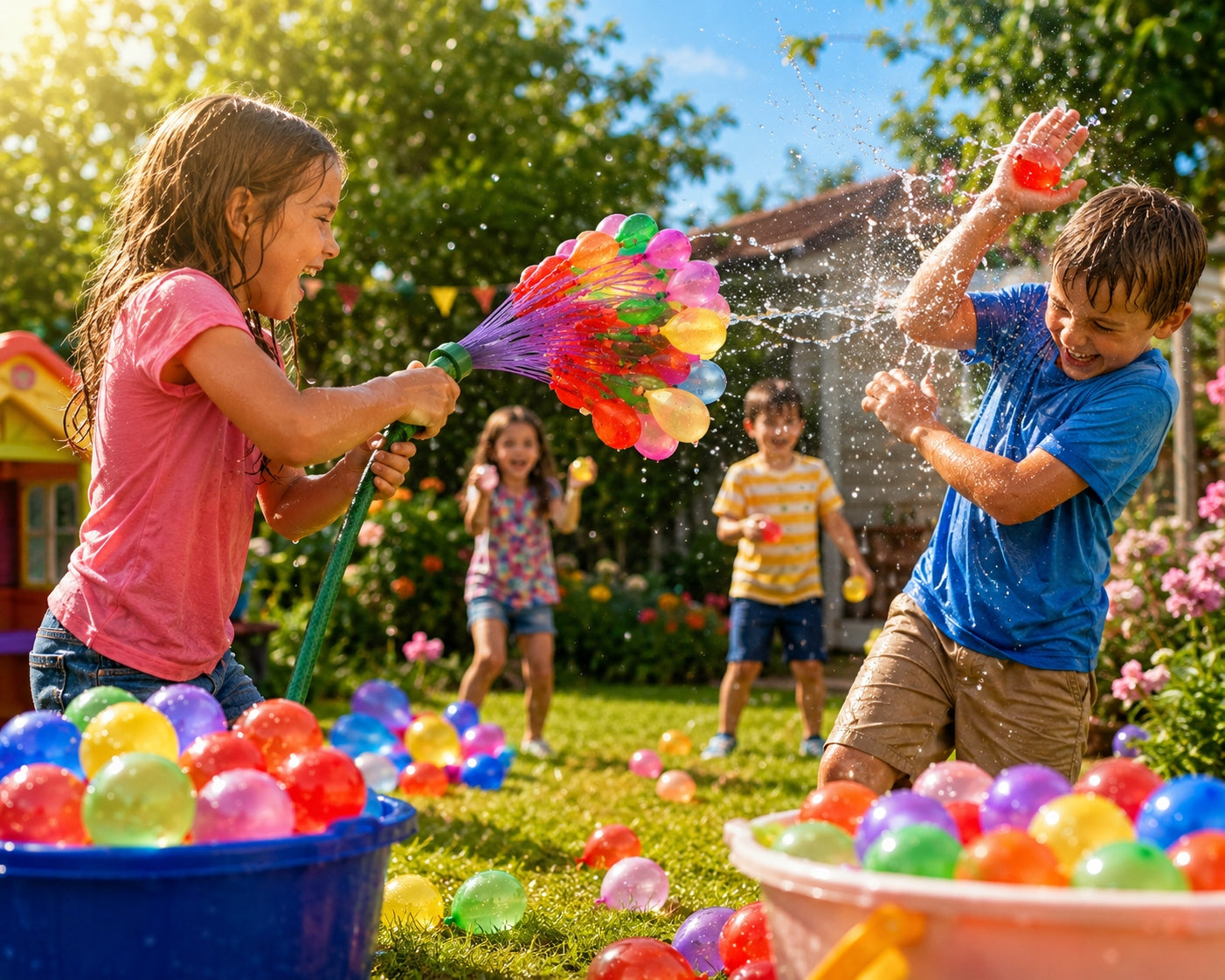 WATER BALLOONS 111 PCS WATER BOMBS THREAD AUTOMATIC STRONG RUBBER ŚMINGUS DYNGUS Manufacturer code DSP0147