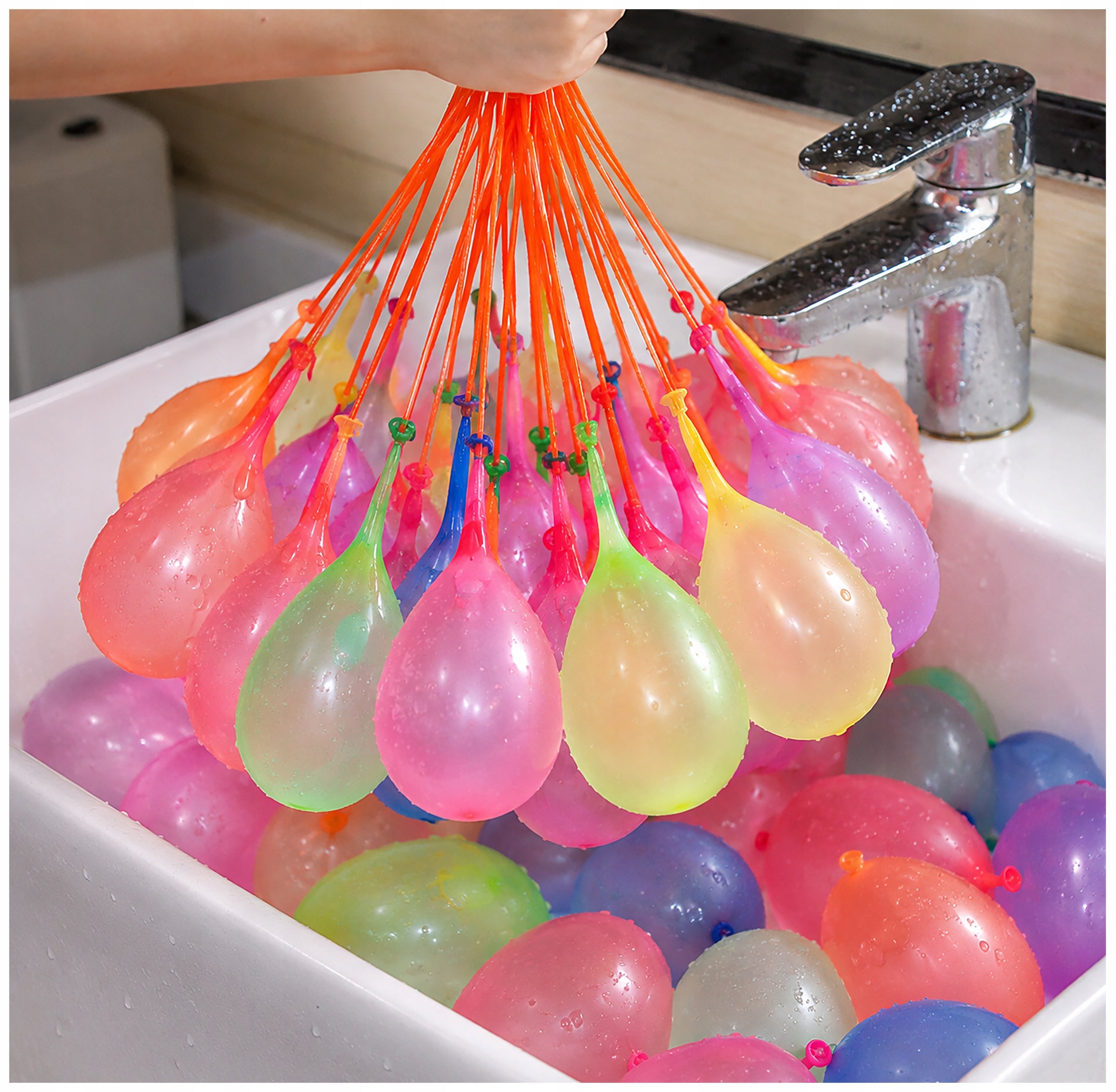 WATER BALLOONS SET OF 1000PCS SELF-CLOSING WATER BOMBS AUTOMATIC+THREAD Kind water balloons