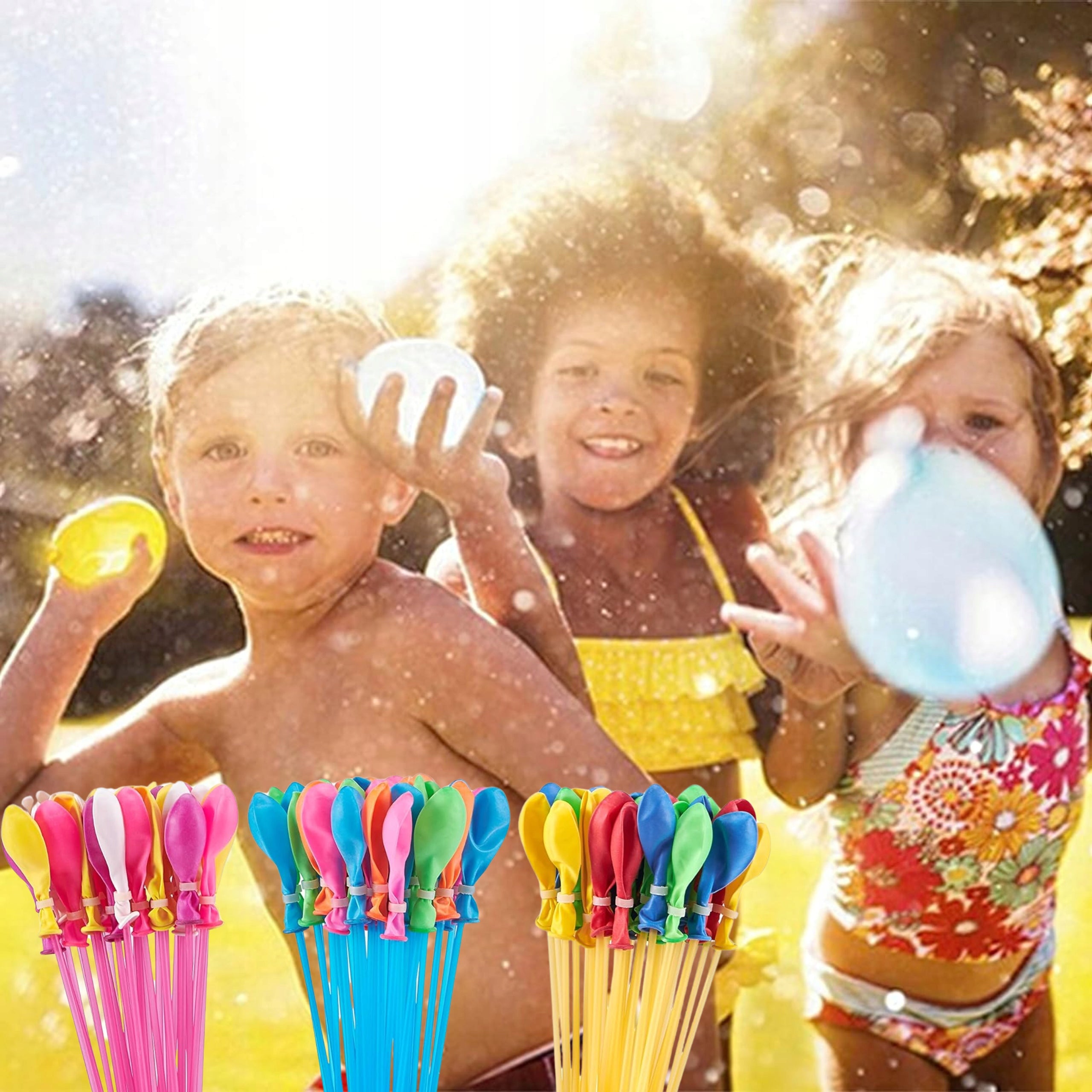 WATER BALLOONS WATER BOMBS AUTOMATIC SELF-CLOSING + THREAD 111 SET Packaging status original