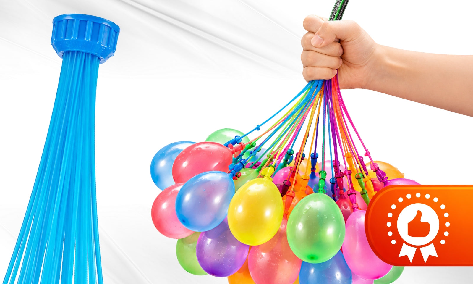 WATER BALLOONS WATER BOMBS AUTOMATIC SELF-CLOSING + THREAD SET 1000 Manufacturer code Balony na wodę SPI 55 1000 sztuk