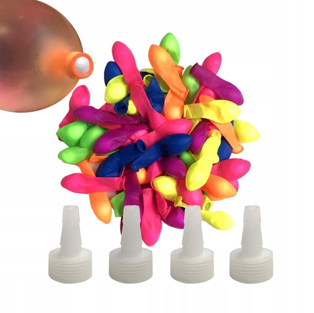 WATER BALLOONS WATER BOMBS SET OF 100PCS SELF-CLOSING WITH STOPPER+CAP EAN (GTIN) 8435674844483