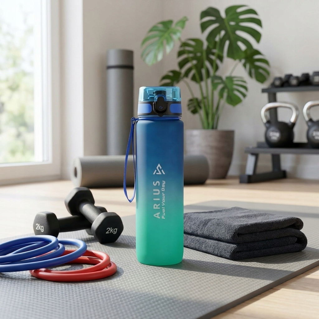 WATER BOTTLE 1L TRITAN BPA FREE MOTIVATIONAL SCOOP GYM SPORT Manufacturer code Arius bidon 1L