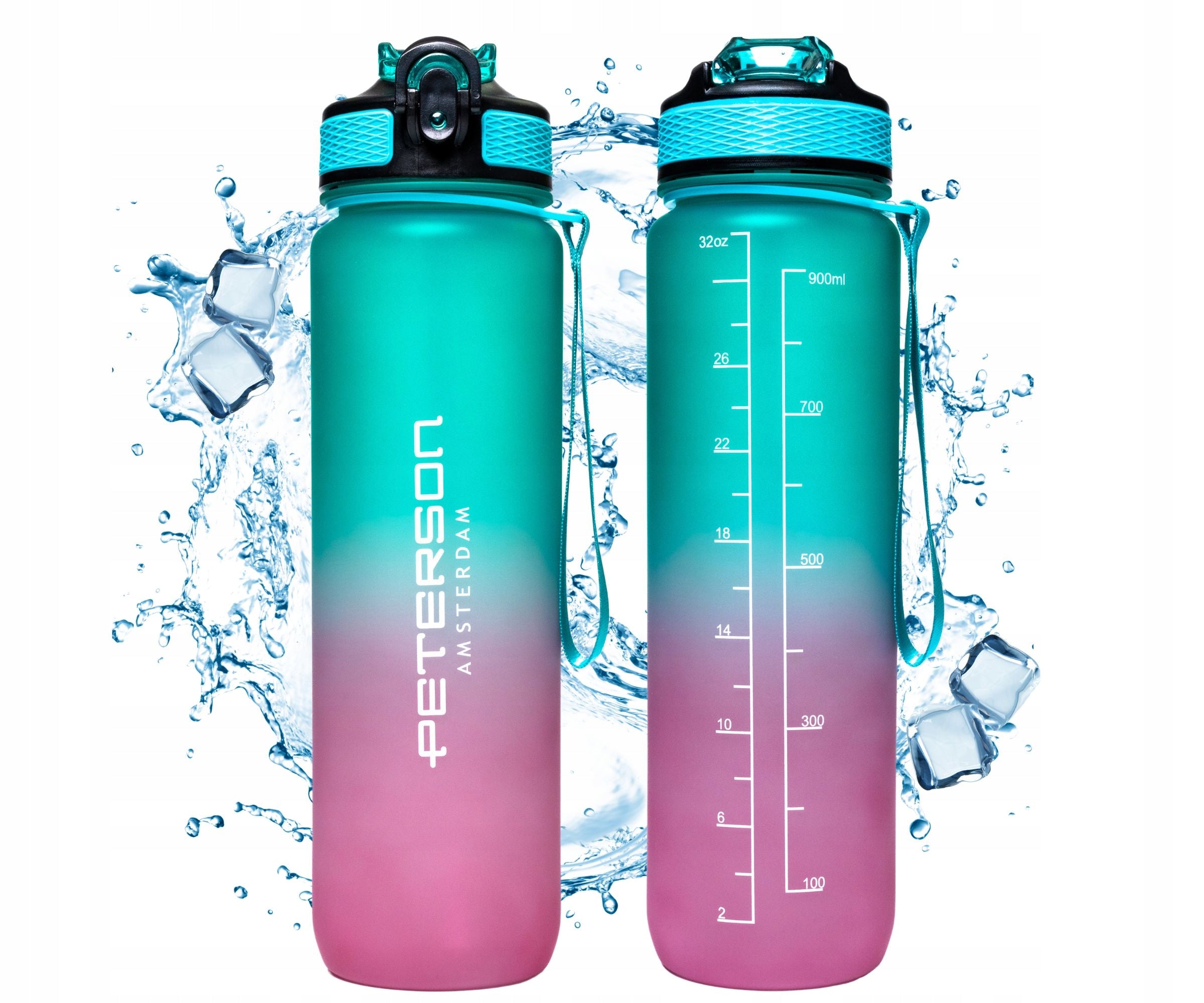 WATER BOTTLE 1L TRITAN WITHOUT BPA SEALED WITH STRAW MOUTHPIECE SPORT