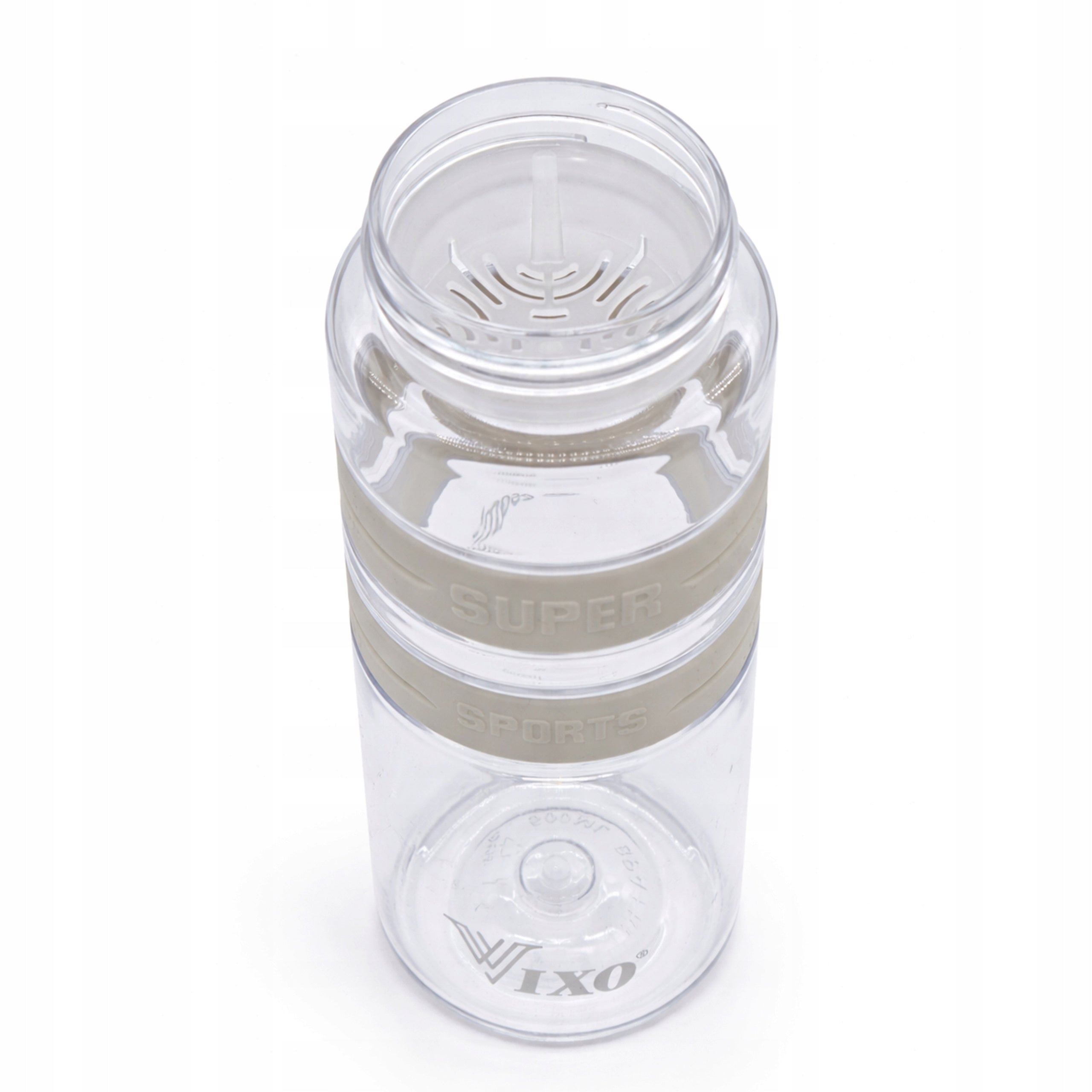 WATER BOTTLE 500ML TRITAN SEALED WITH SPORTS MEASURING CUP BPA FREE VIXO Color white