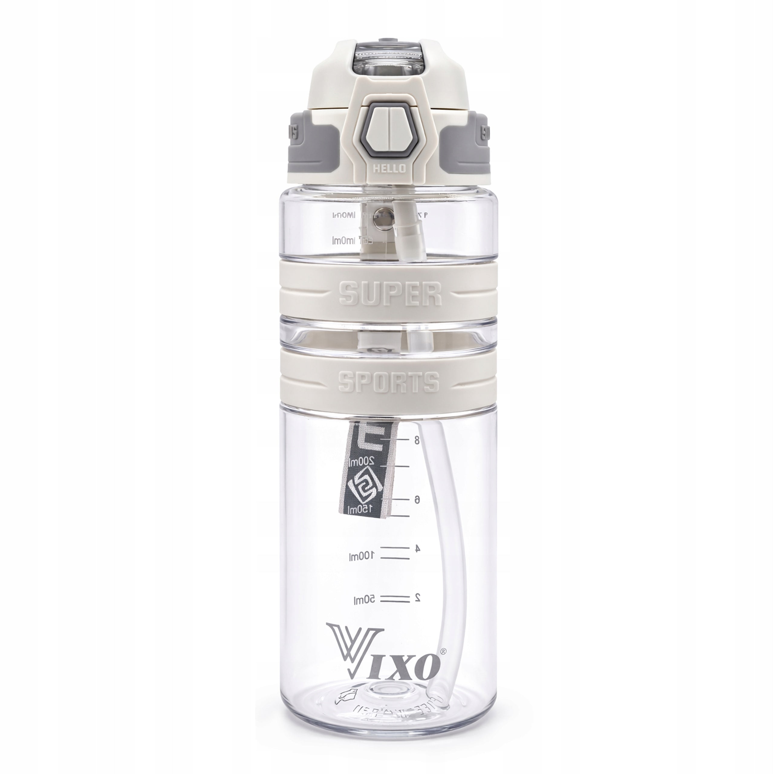 WATER BOTTLE 500ML TRITAN SEALED WITH SPORTS MEASURING CUP BPA FREE VIXO Manufacturer code Bidon na wodę butelka sportowa VX50001B