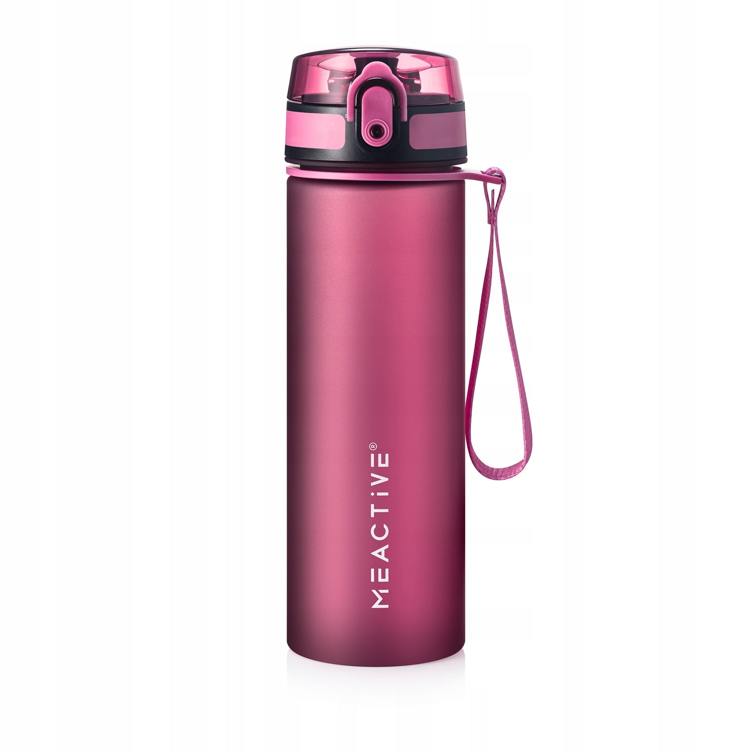 WATER BOTTLE 500ml TRITAN BURGUNDY SPORTS WITH STRAINER AND GRADUATION Color red