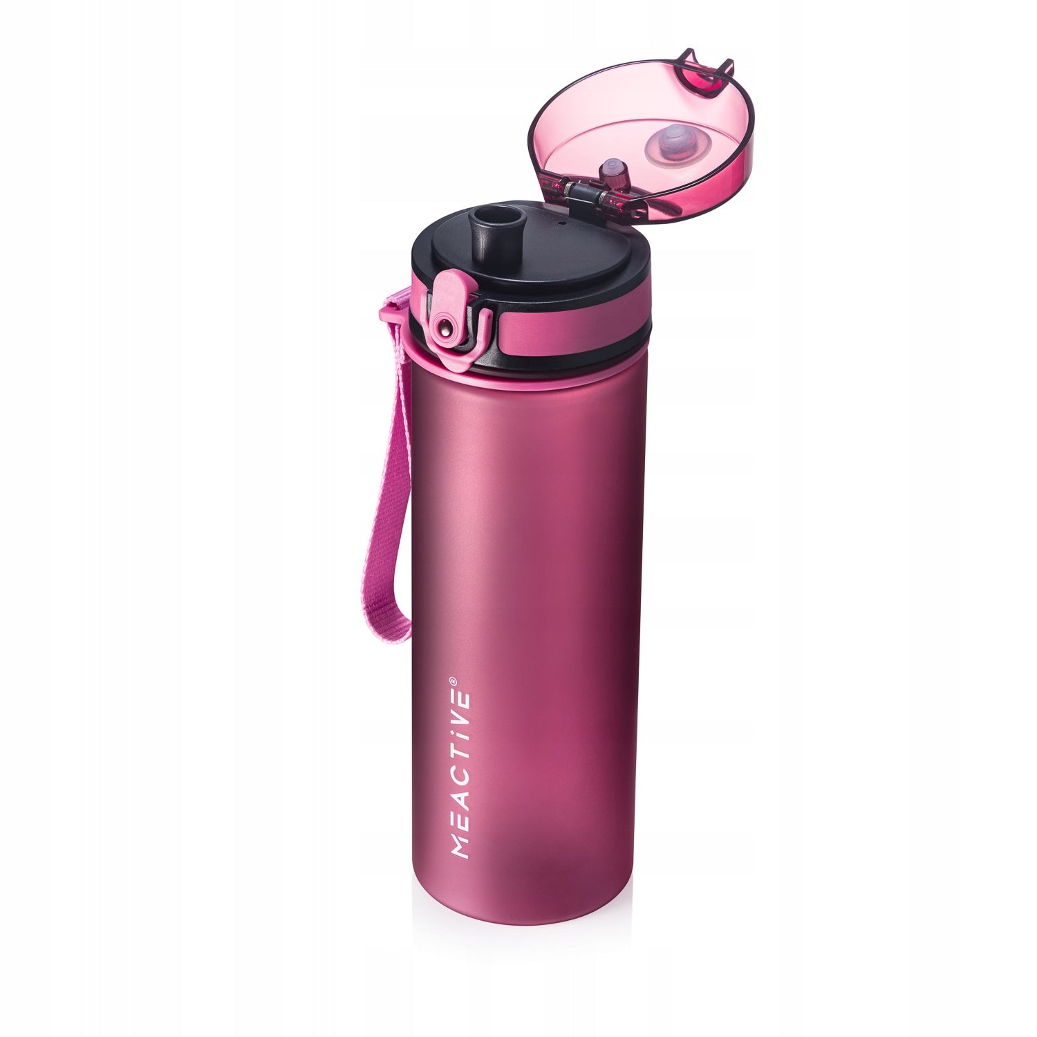 WATER BOTTLE 500ml TRITAN BURGUNDY SPORTS WITH STRAINER AND GRADUATION Model ME-02BY