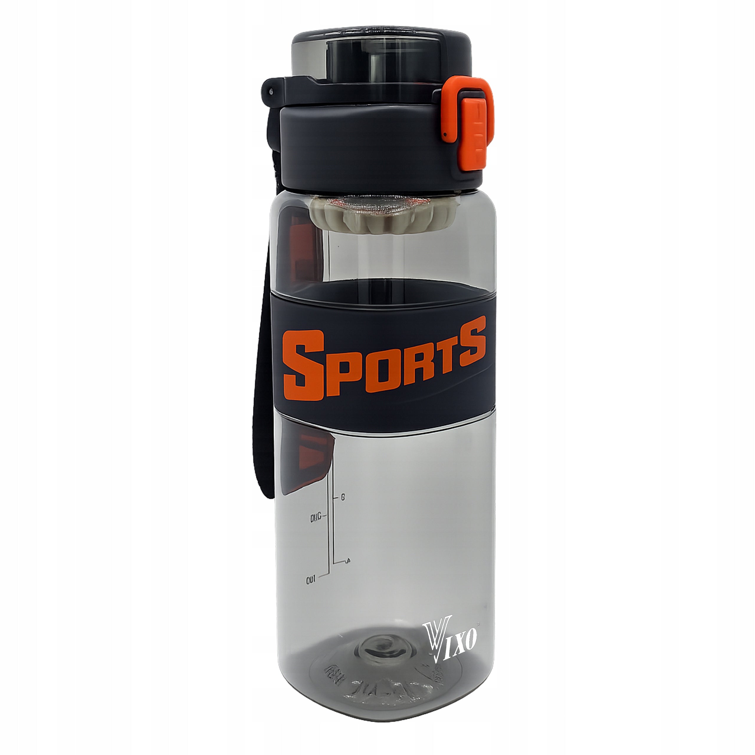 WATER BOTTLE 750 ML BPA FREE TRITAN SEALED WITH SPORTS MEASURING CUP Color gray