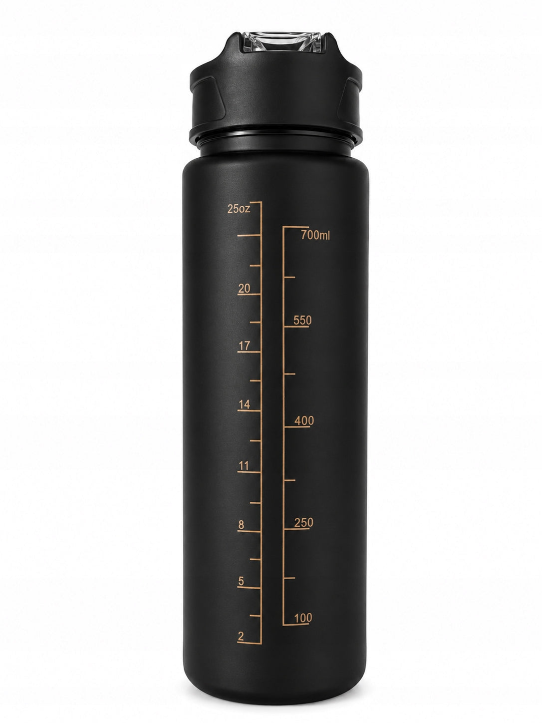 WATER BOTTLE 750 ML WATER BOTTLE WITH MEASURING CUP BLACK Manufacturer code B231007146970