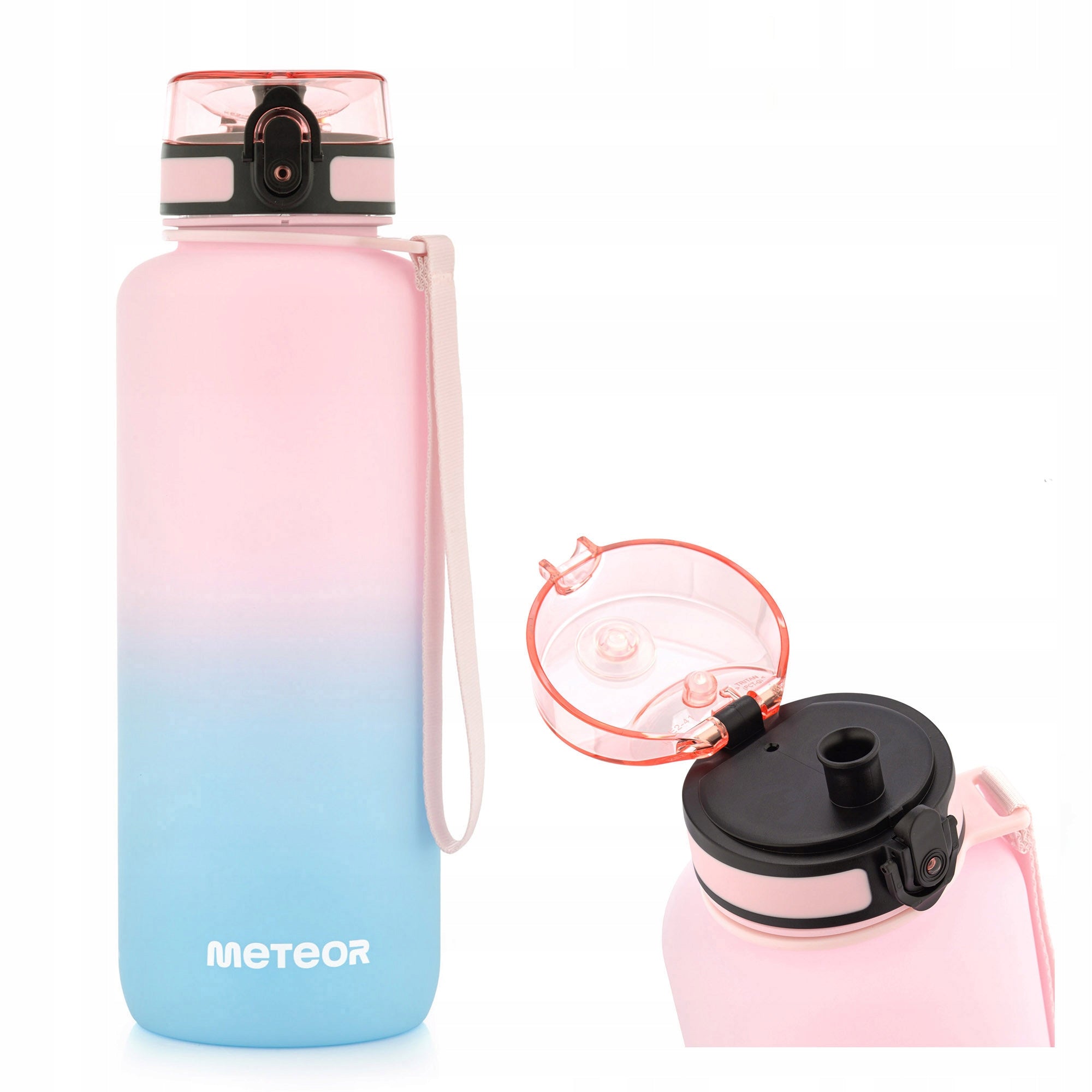 WATER BOTTLE 800ml TRITAN WITH STRAINER MOUTHPIECE HANDLE BPAfree