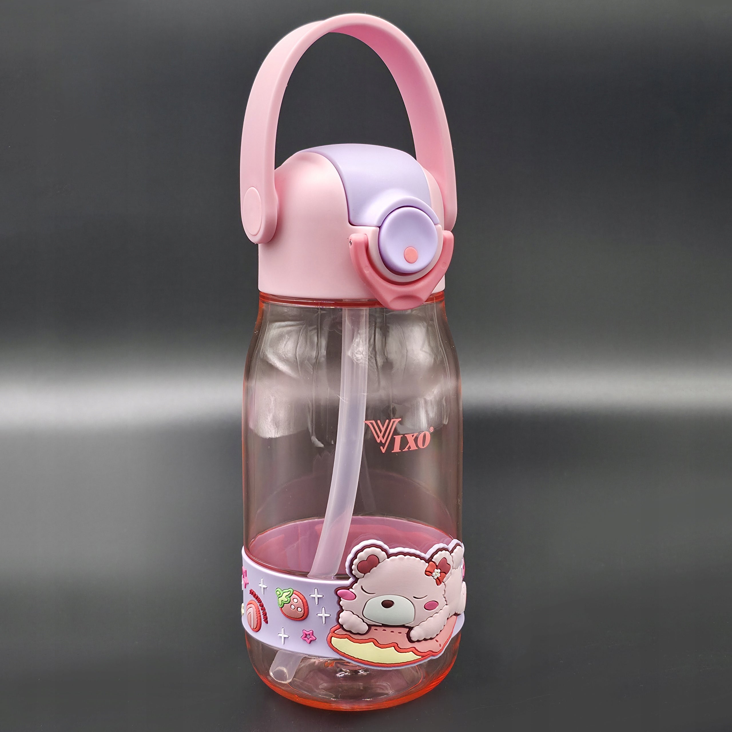 WATER BOTTLE FOR CHILDREN 520ml from Tritan Bottle for kindergarten school VIXO Model Bidon do szkoły dla dzieci butelka ze słomką