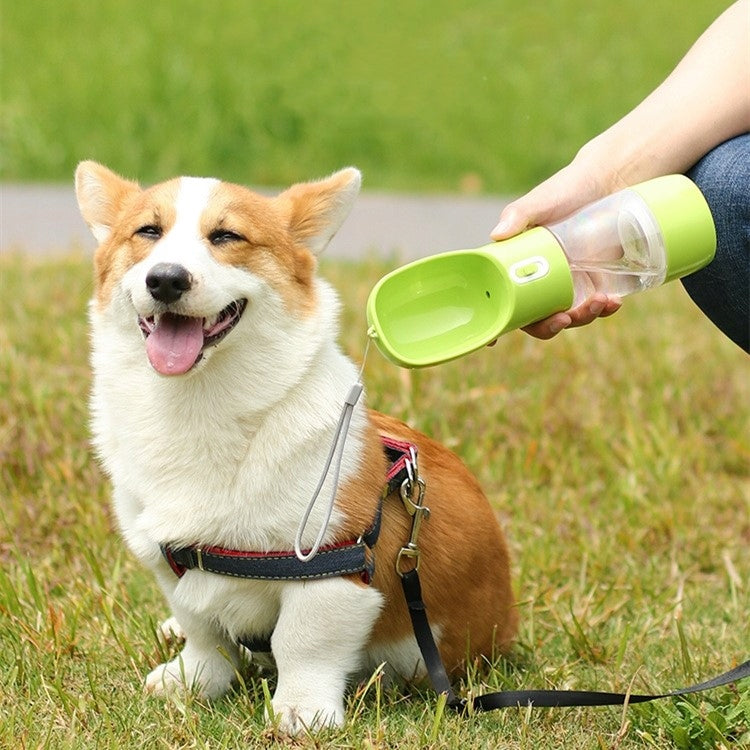 WATER BOTTLE FOR DOG MONTESSA WATER BOTTLE BOWL FOR PET GREEN 3IN1 458ml Trade name Butelka poidło dla psa 350ml