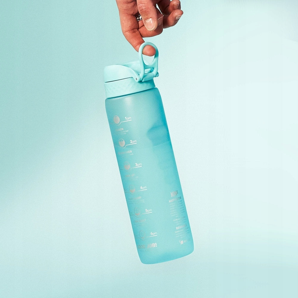 WATER BOTTLE MOTIVATIONAL MEASUREMENT FOR DRINKING WATER MEASURE MOTIVATOR ORIGINAL ION8 1 l Model I8RF1000PBMOT2