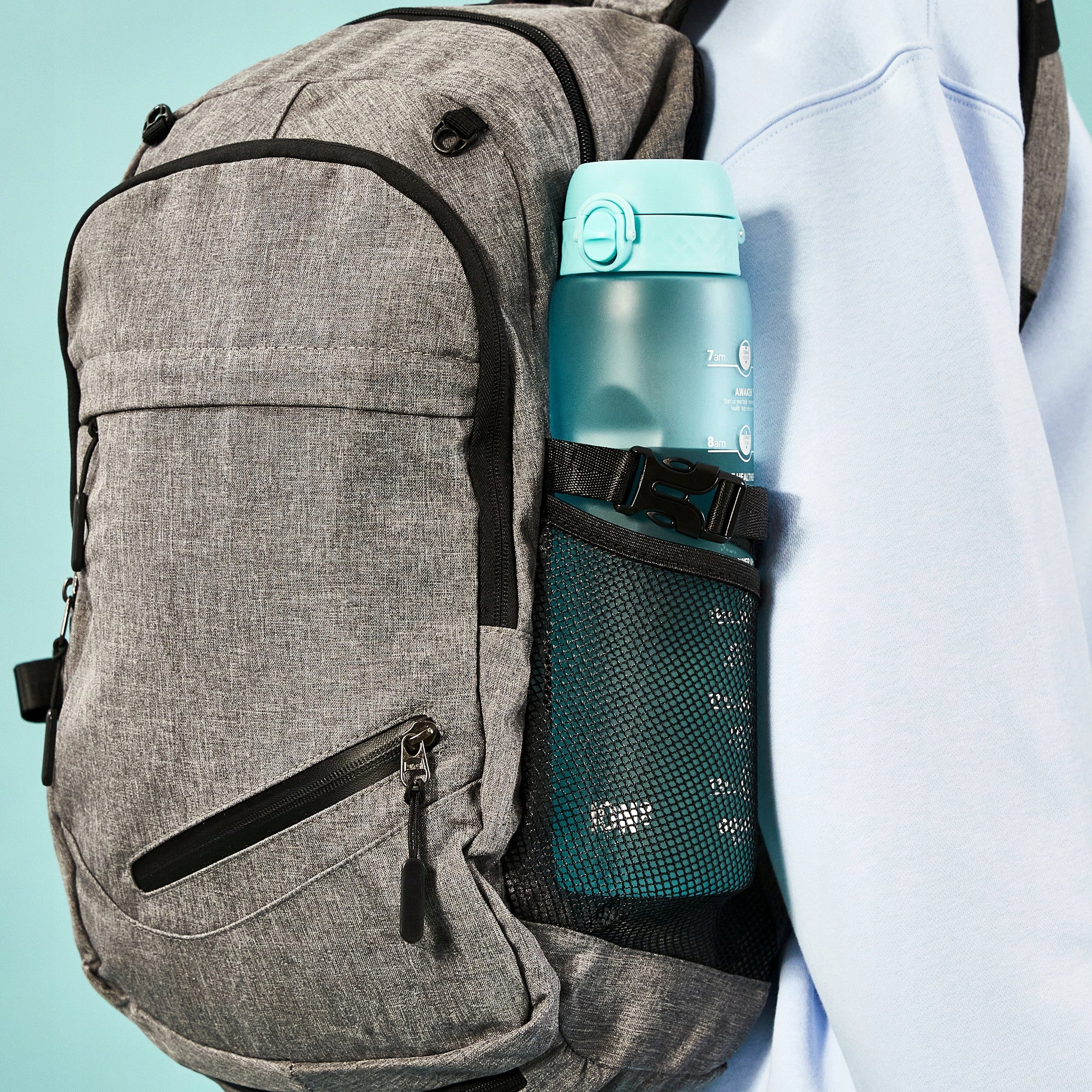 WATER BOTTLE MOTIVATIONAL MEASUREMENT FOR DRINKING WATER MEASURE MOTIVATOR ORIGINAL ION8 1 l Volume 1100 ml