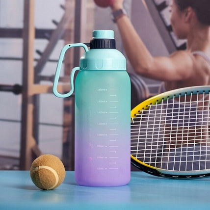 WATER BOTTLE MOTIVATIONAL WATER BOTTLE 1800ML WITH MEASURING CUP FOR WORK GYMS Brand no brand