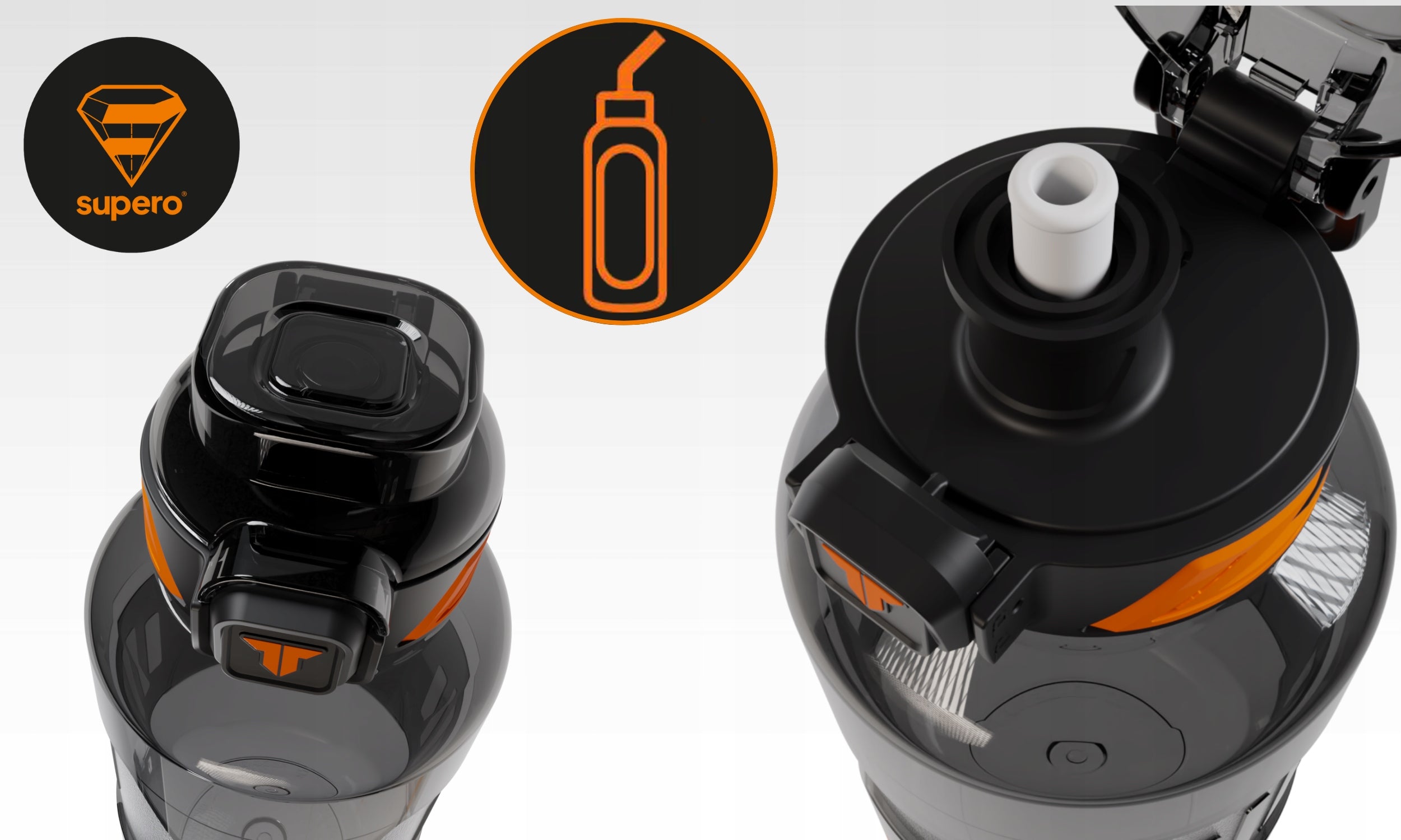 WATER BOTTLE SEALED BPA FREE TRITAN SPORTS WATER BOTTLE WITH MOUTHPIECE 1,5L Kind bottle